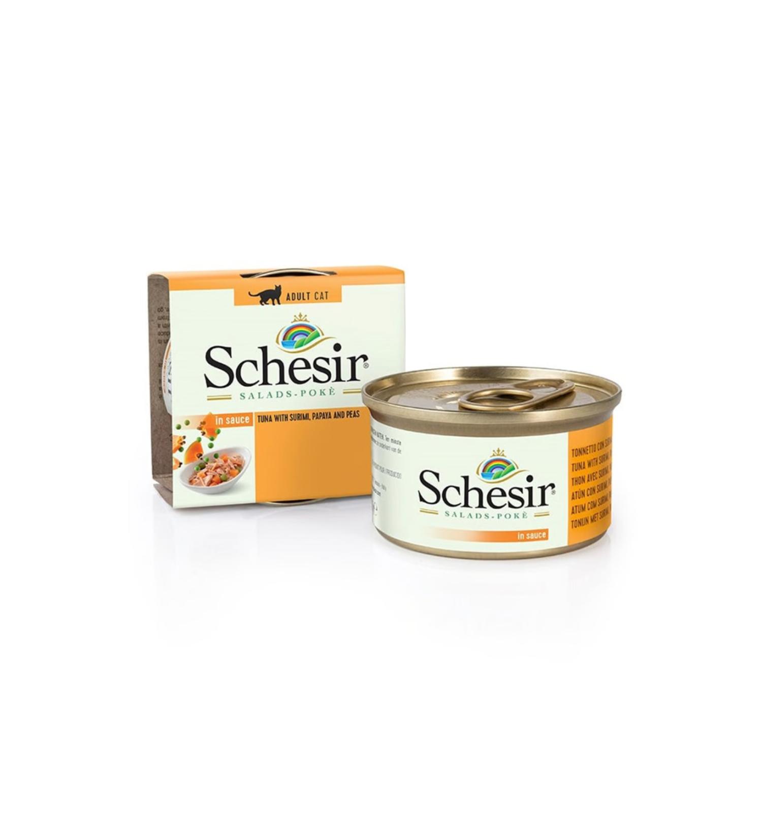 Schesir Salads Poke Tuna Surimi Papaya Pea Cat Salad 85 gr