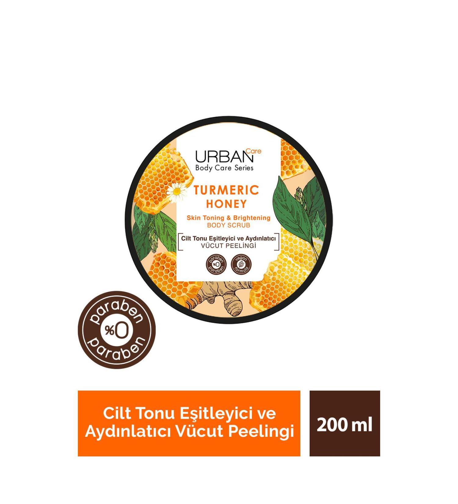 Urban Care Turmeric Honey Skin Tone Equalizing and Brightening Body Scrub 200 Ml-vegan - Buy Online on GoSupps.com