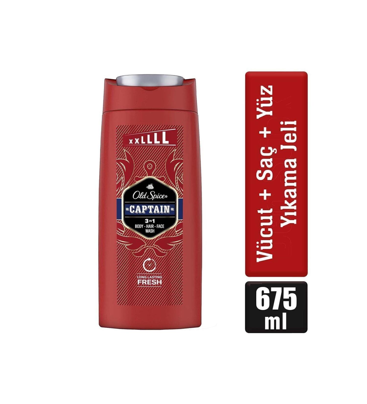 Old Spice Shower Gel & Shampoo Captain 675 ml Extra Large - Buy Online on GoSupps.com