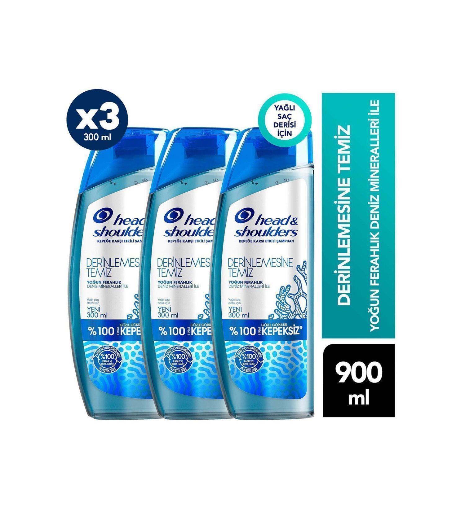 Head And Shoulders Deep Clean Shampoo Scalp Detox 300ml x 3 - Buy Online on GoSupps.com