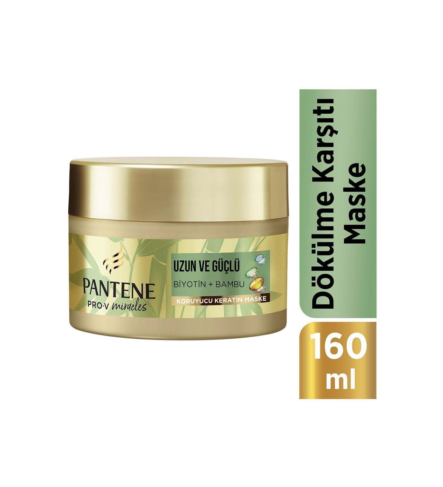 Pantene Hair Care Mask Long and Strong Keratin Protective Anti-Loss Bamboo + Biotin 160 Ml - Buy Online on GoSupps.com
