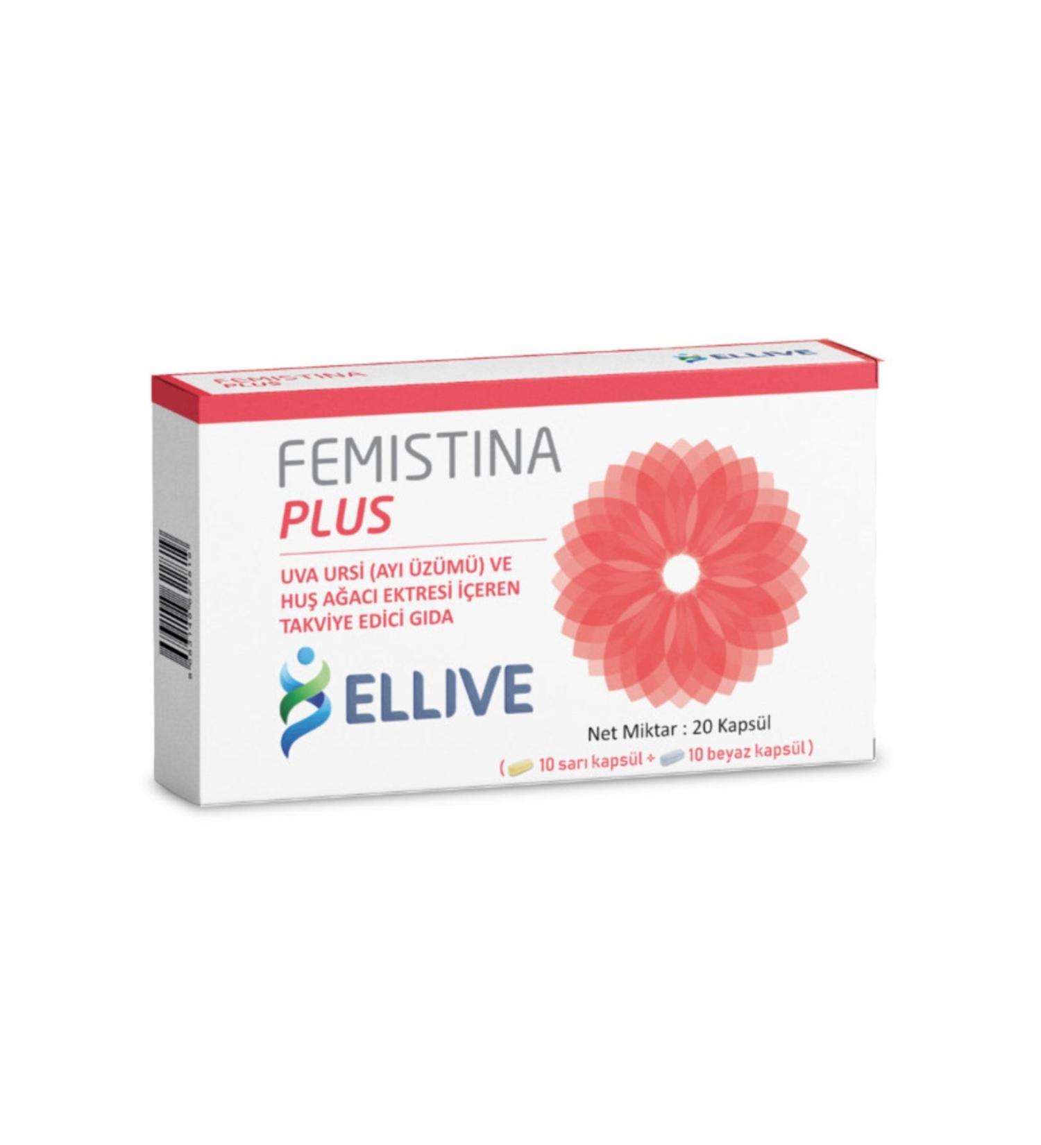 FEMISTINA Femistina Plus /bearberry/birch/barberry/d-mannose/coleus Food Supplement 20 Capsules