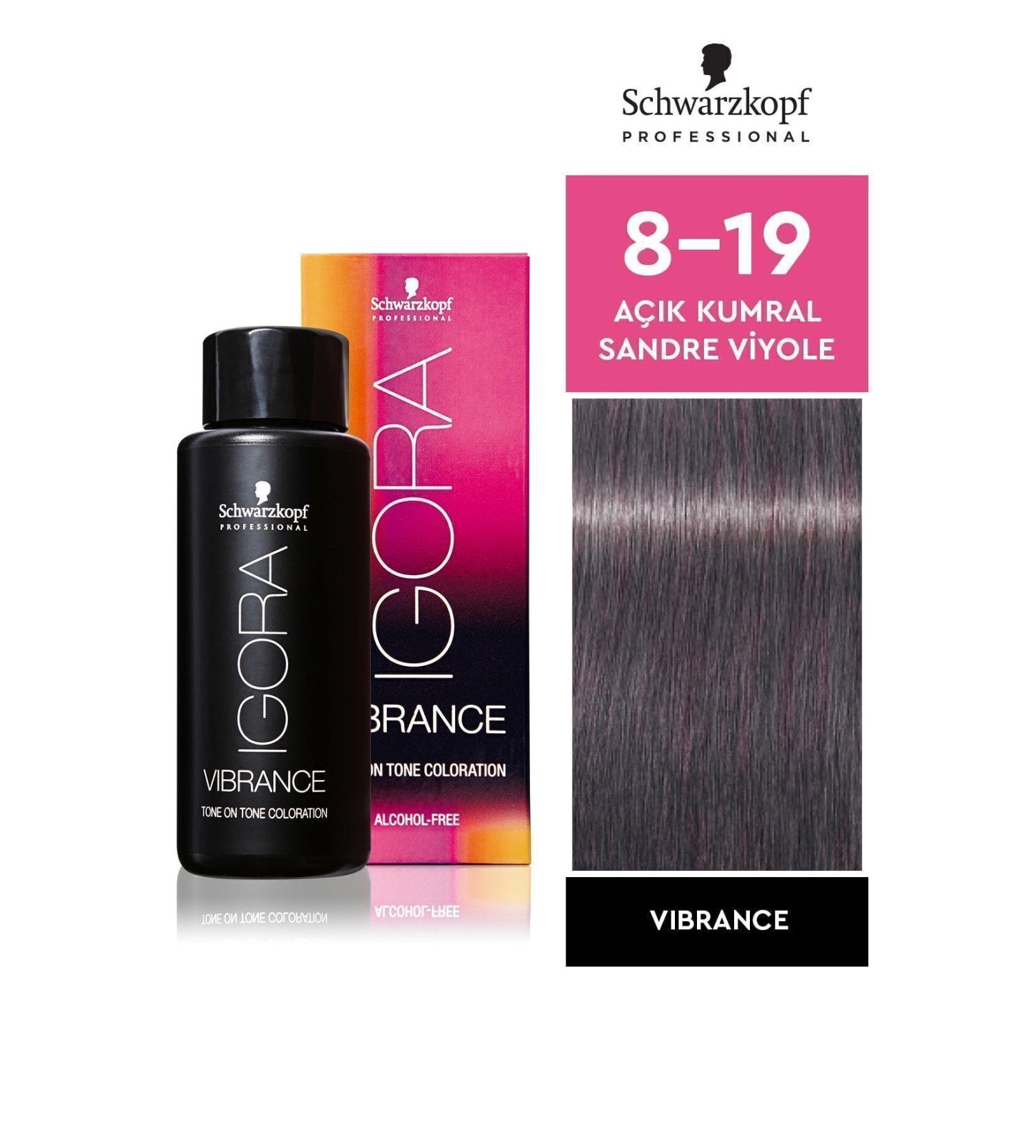 Igora Schwarzkopf Igora Vibrance 8-19 Light Blonde Sandre Violet Hair Dye 60ml