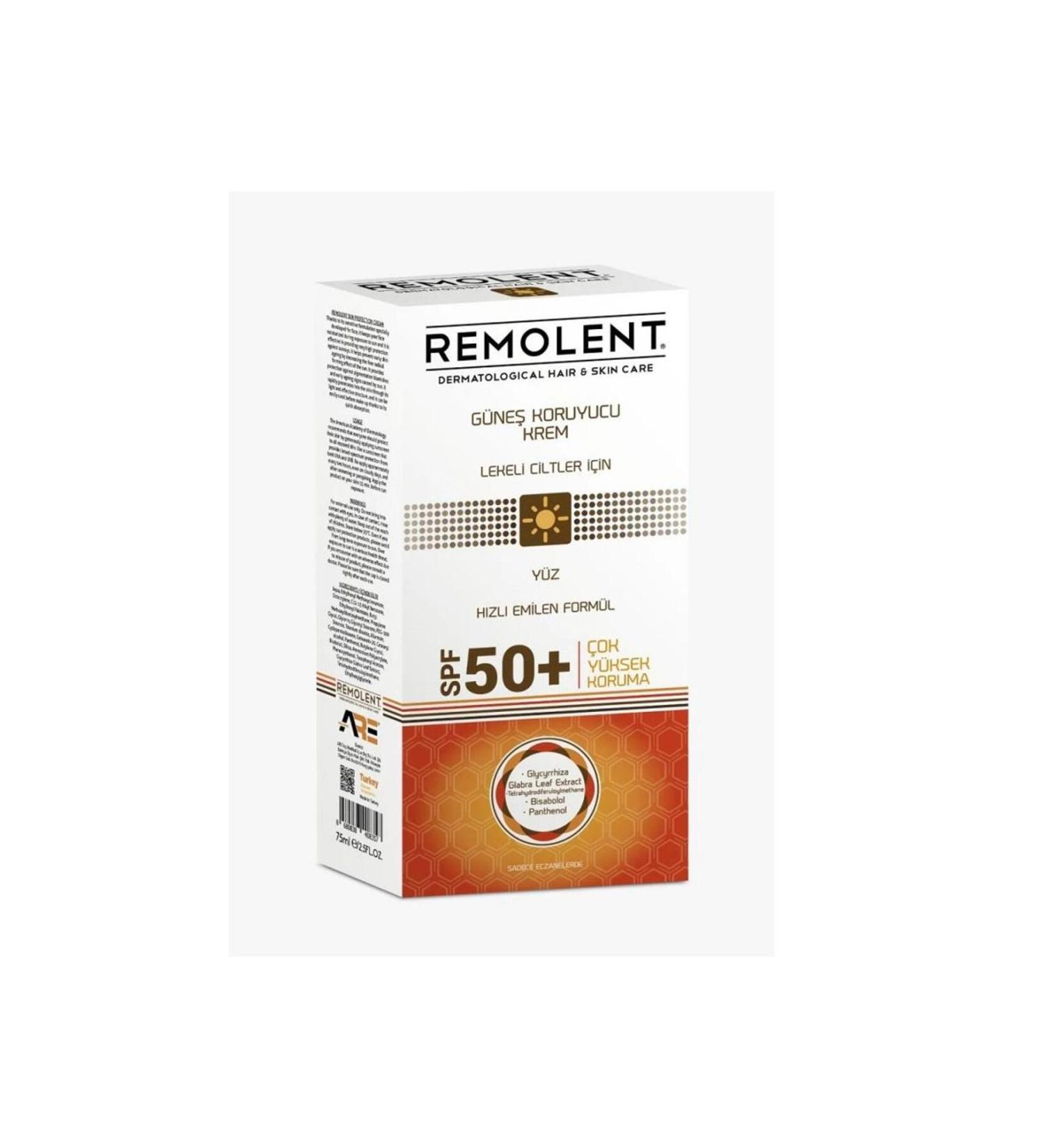 Remolent Sun Cream Spotless Skin Spf50 75ml