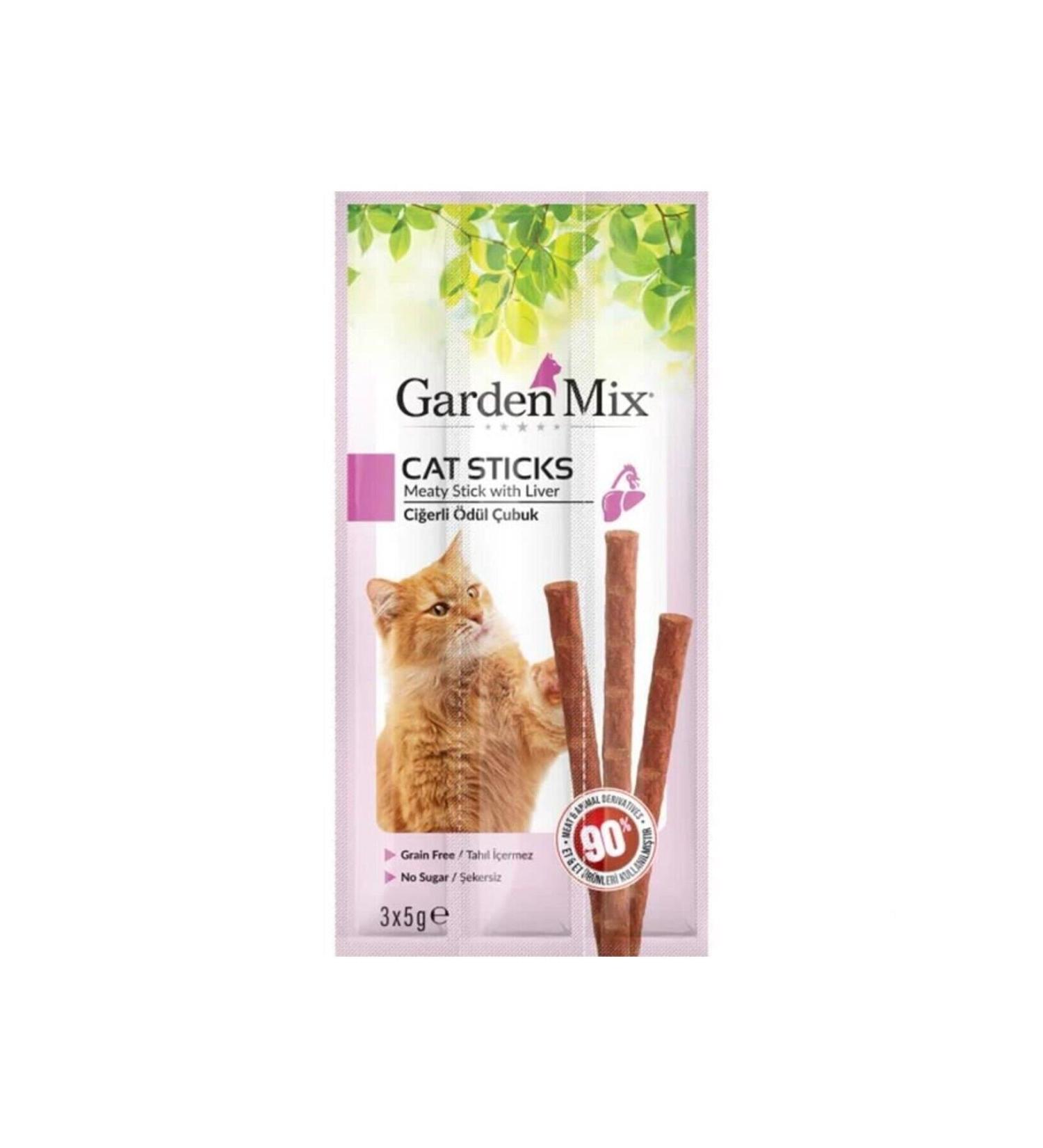 Takaz Global Gardenmix Garden Mix Liver Grain-Free Cat Reward Stick 15gr 3-pack TYC45XOTJN168750689280621