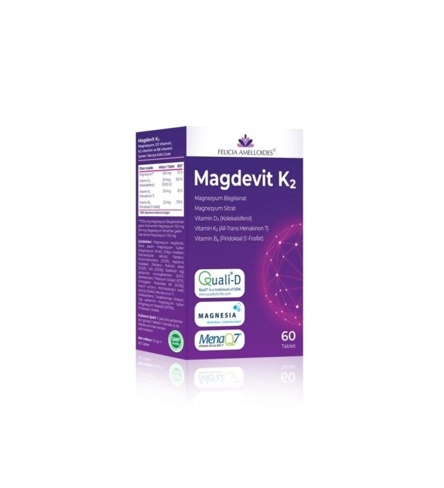 Felicia Amelloides Magdevit K2 60 Tablets