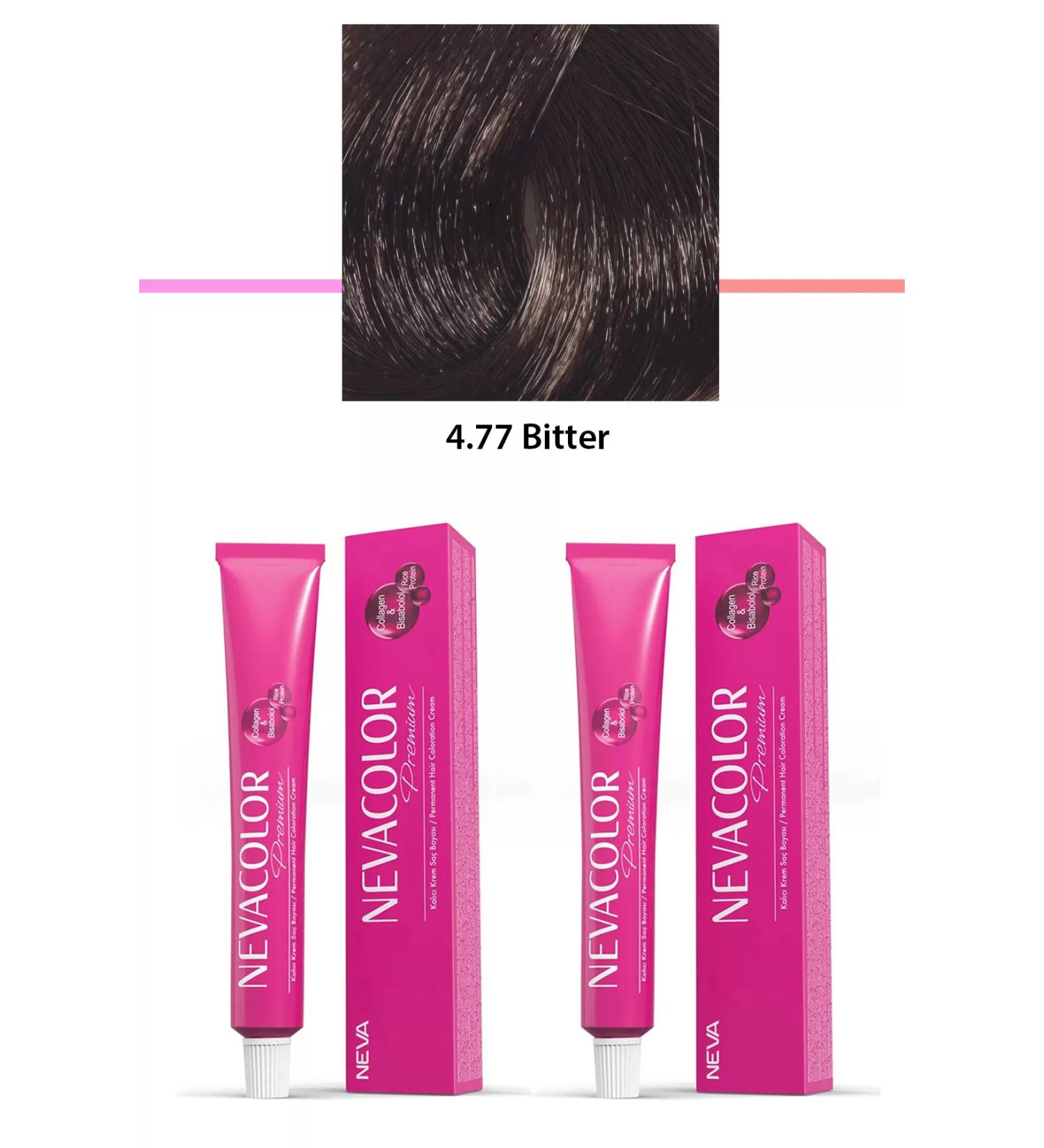 Skygo 2 Set Premium 4.77 Bitter - Permanent Cream Hair Dye 2 X 50 g Tube