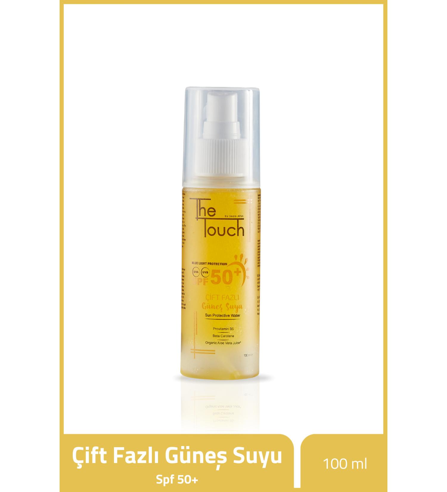 The Touch By Seda Gold Dual Phase Sun Water 50+ SPF 100 ml - Buy Online on GoSupps.com