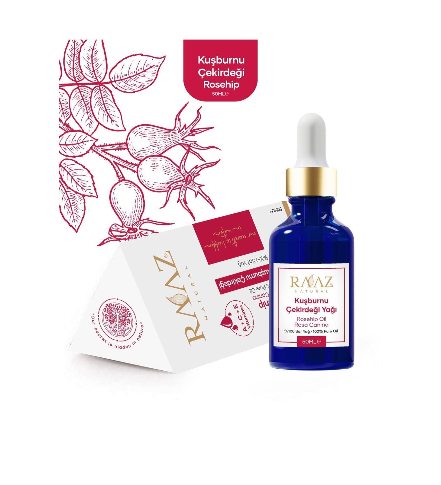 RAAZ Rosehip Seed Oil 50 Ml 0 Pure And Natural Rosehip 100% Pure Oil