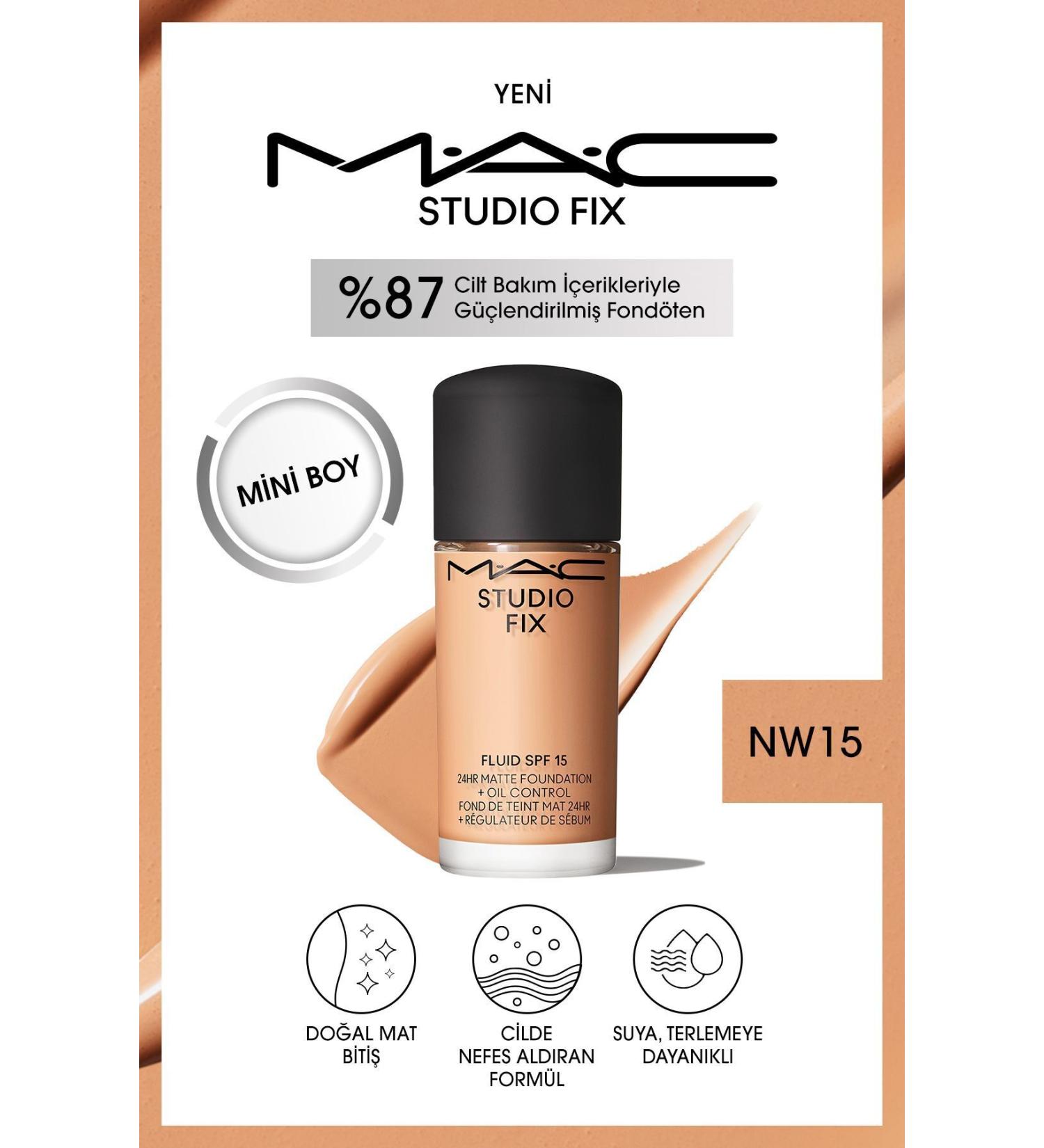 Mac Mini Matte Foundation with Hyaluronic Acid that Lets the Skin Breathe Spf 15-nw15 15 ml Passi.3195