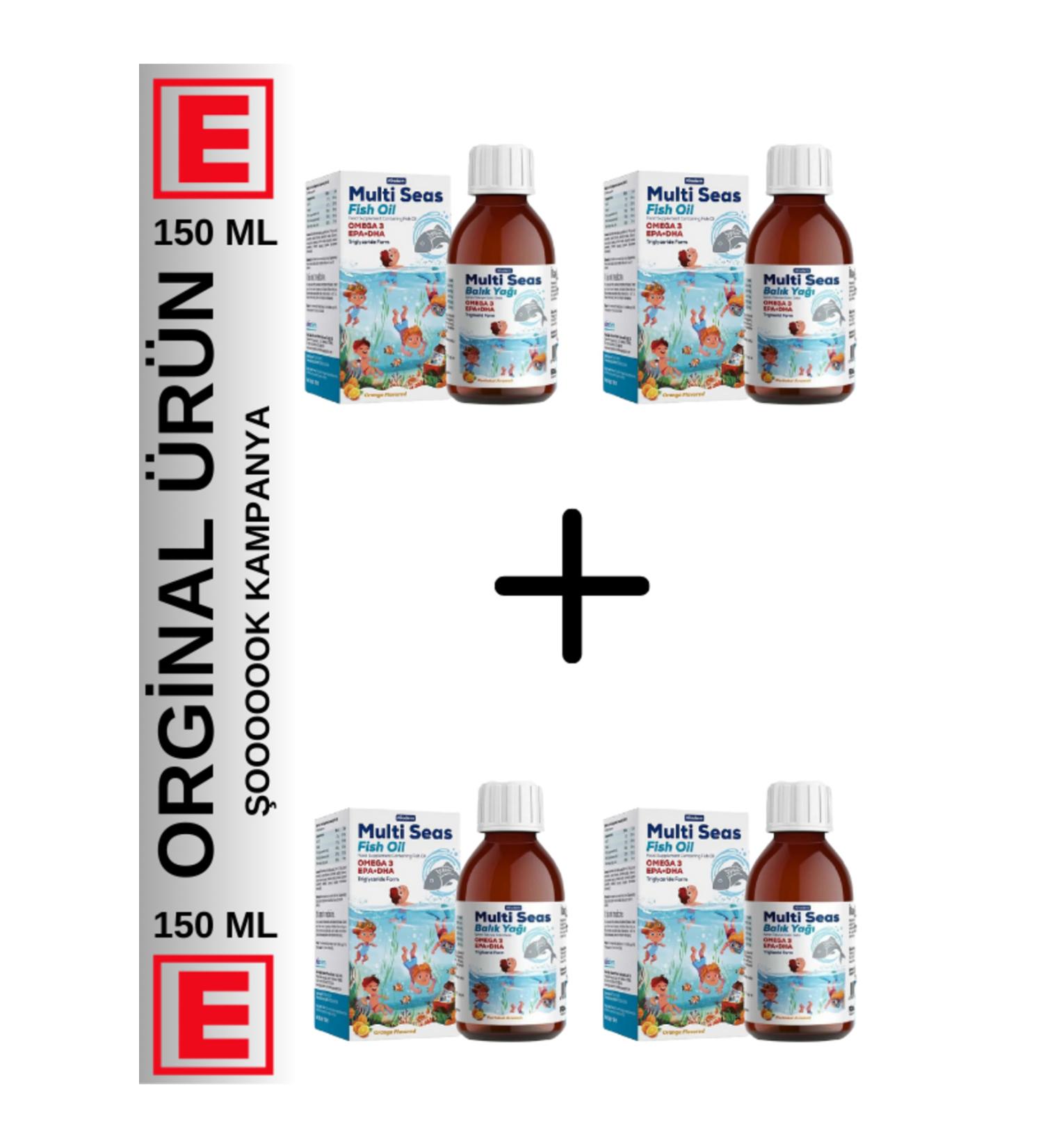 Miraderm Fish Oil 4 Multi Seas Omega 3 Oil Orange Flavored 150 Ml - Buy Online on GoSupps.com