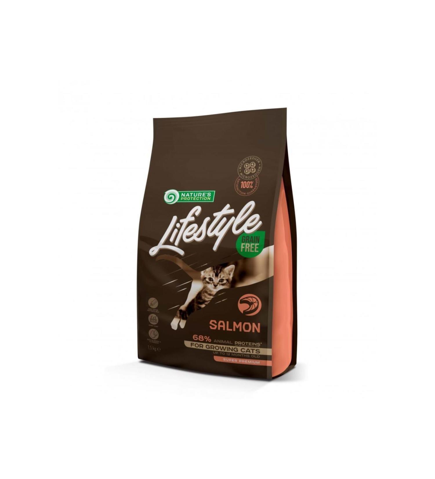 Nature's Protection Lifestyle Grain-Free Salmon Kitten Food 1.5 Kg