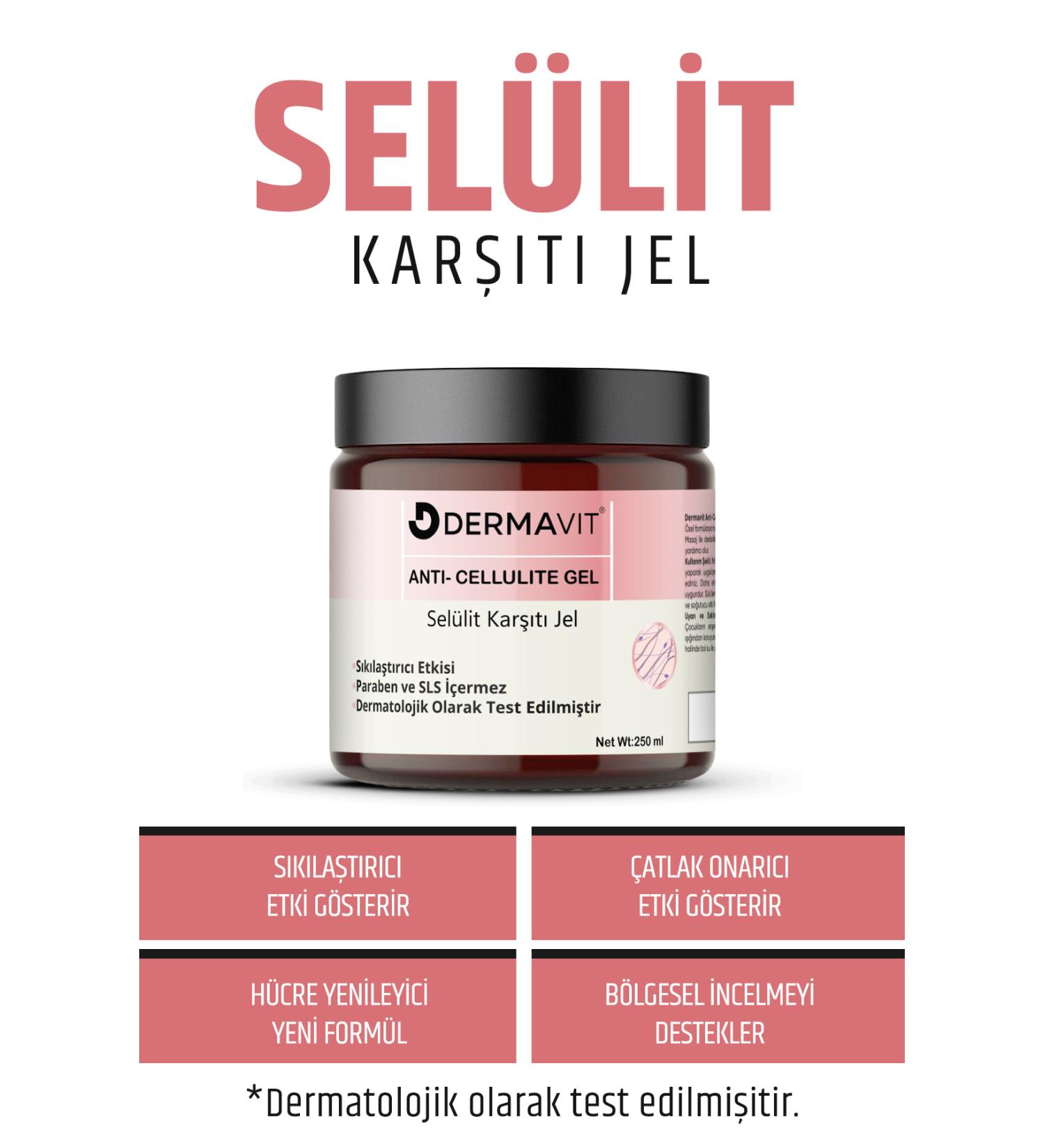 Dermavit Firming Cellulite and Stretch Mark Preventing Body Shaping Gel 250 ml - Buy Online on GoSupps.com