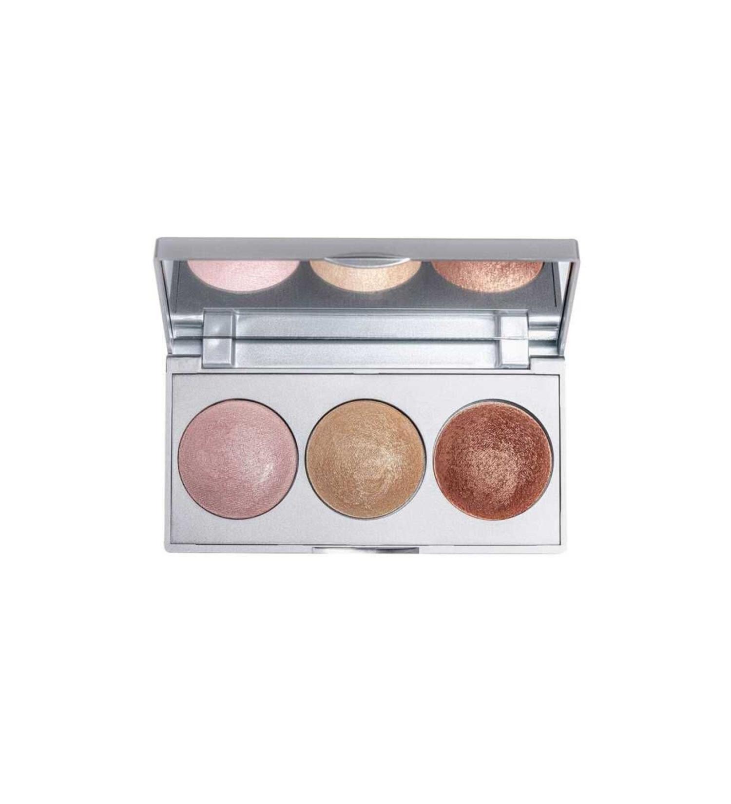 Golden Rose Brightening Palette that spreads evenly on skin and provides natural brightness - Pink Gold Bronze eleg.1772
