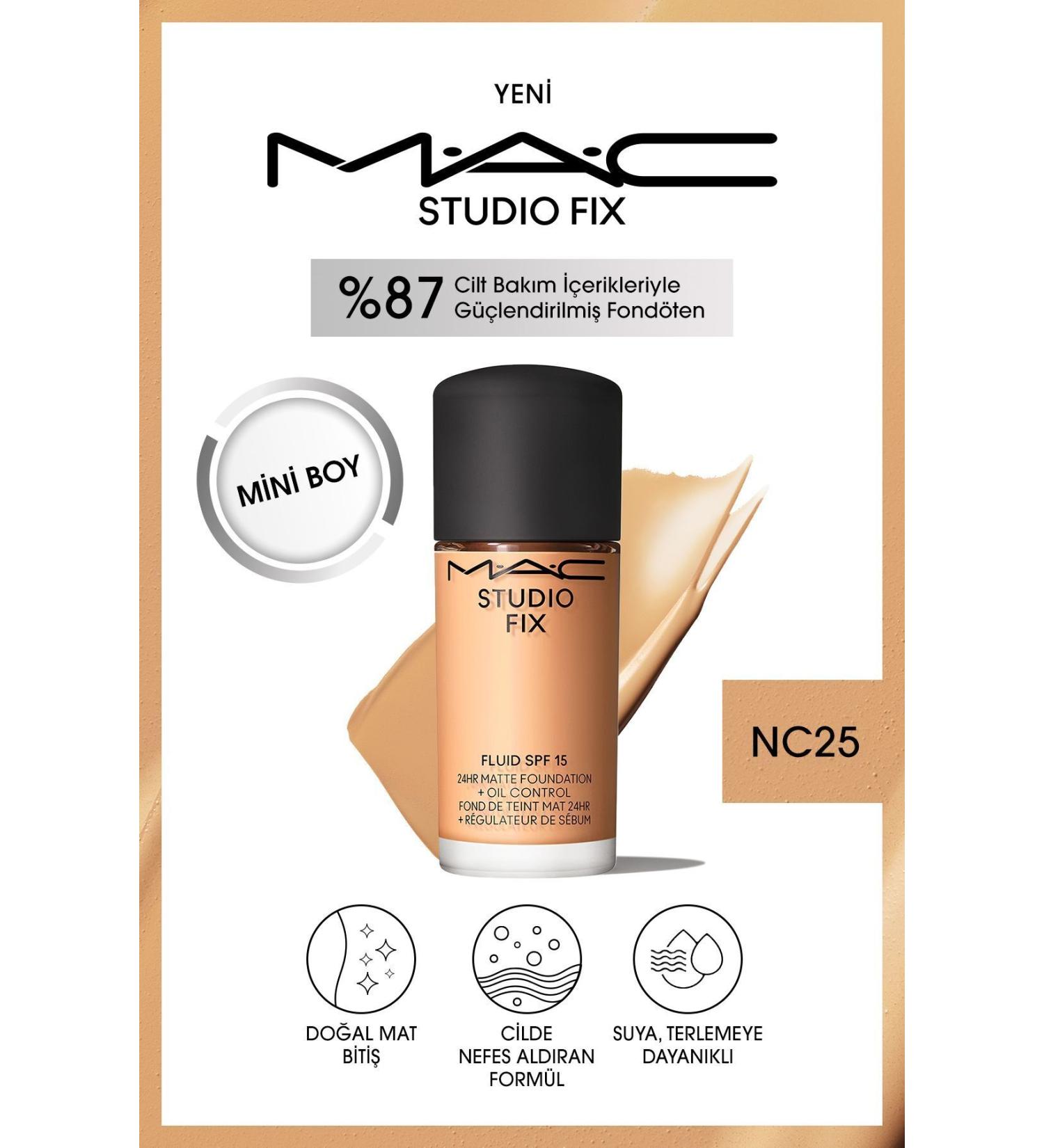 Mac Mini Matte Foundation with Hyaluronic Acid that Lets the Skin Breathe Spf 15-nc25 15 ml Passi.3181