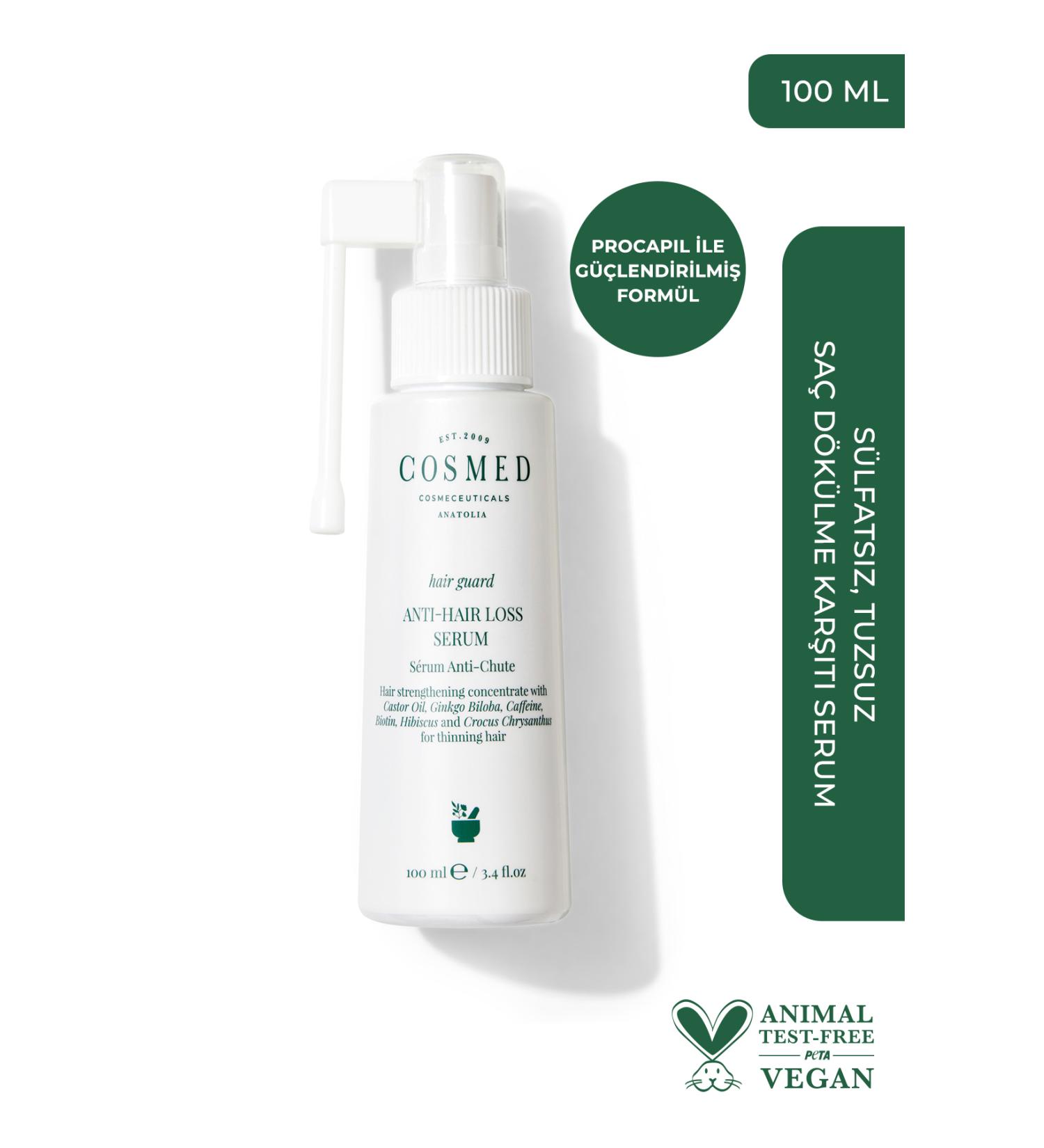 COSMED Hair Guard Anti Hair Loss Serum - Sulfate-Free Salt-Free Anti Hair Loss Serum 100 Ml