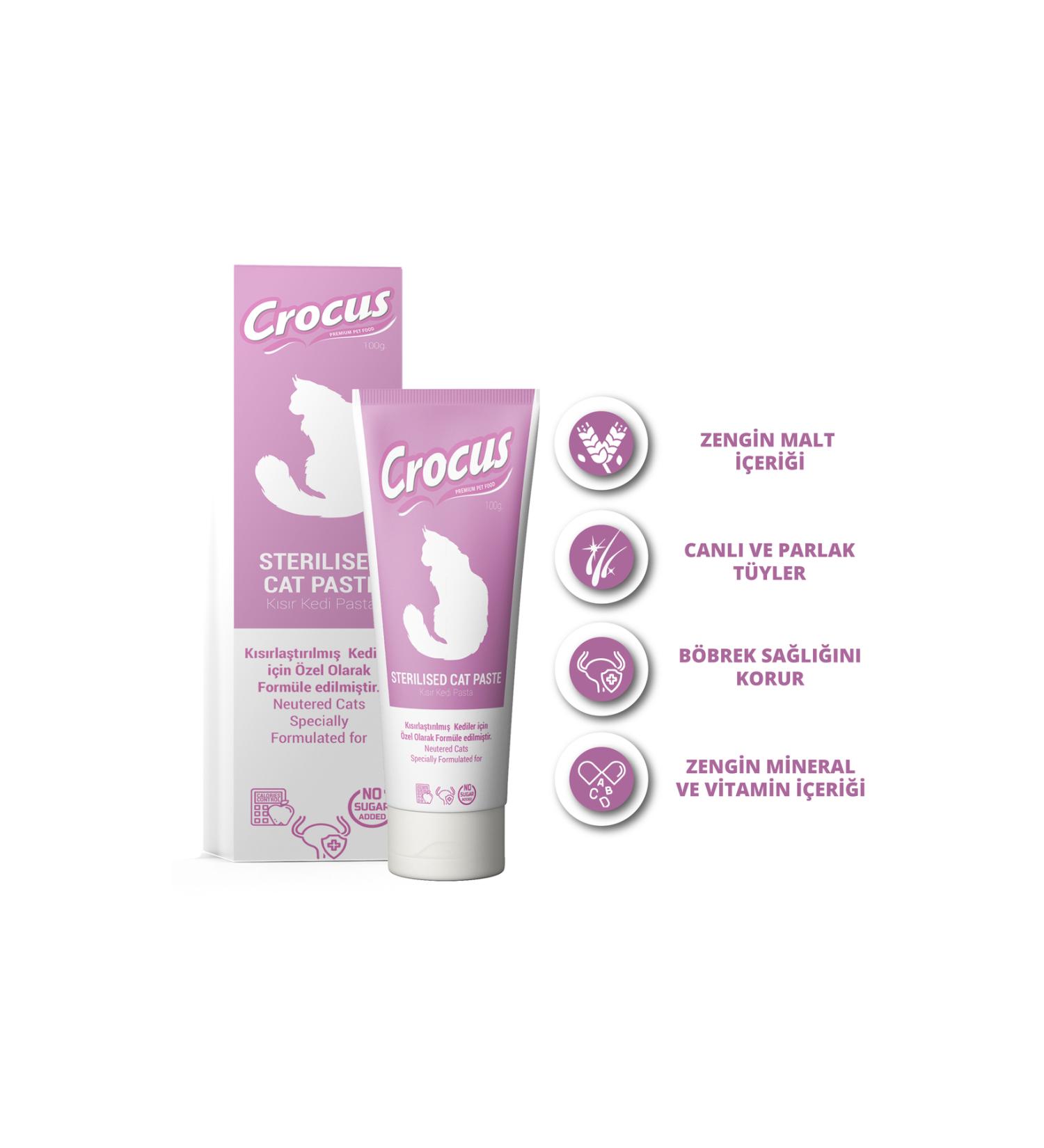 crocus CAT STERILISED MALT PASTE 100 GRAM X 2 PIECES 533132