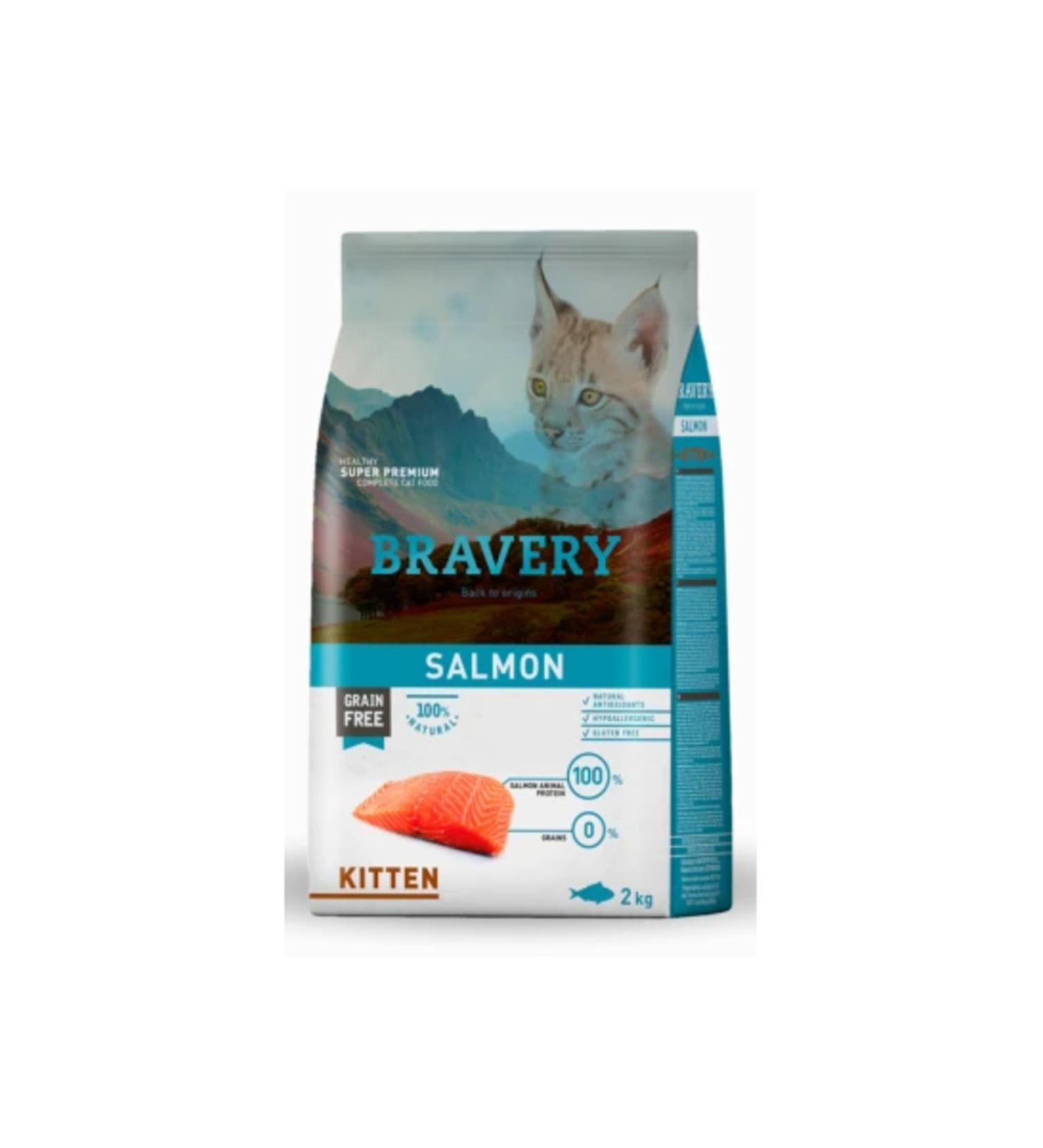 Bravery Grain Free Salmon Kitten Cat Food 2 Kg