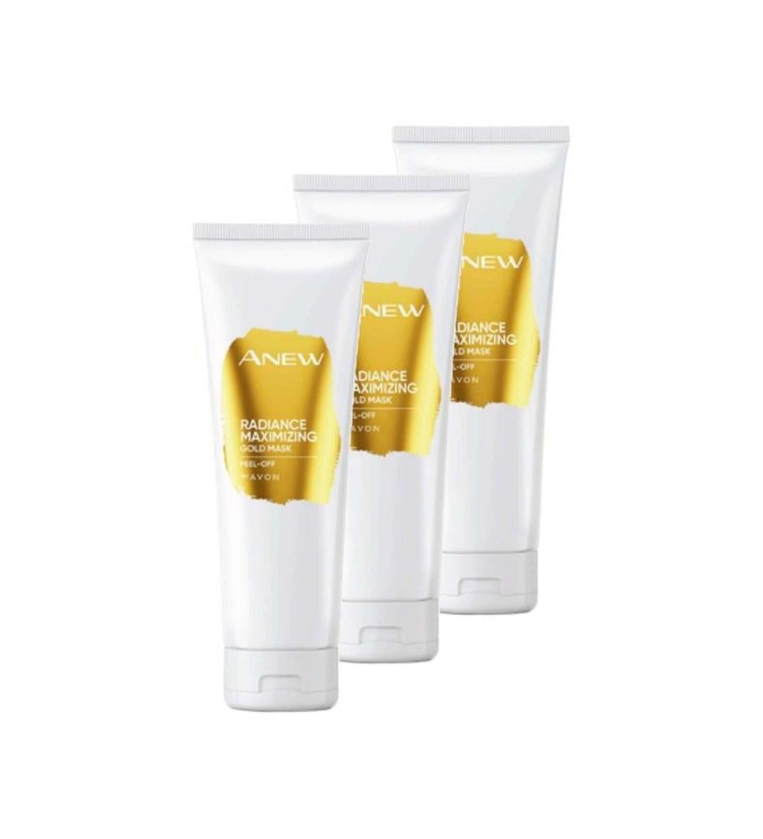 Avon Anew Radiance Maximising Gold Face Mask 75 Ml. Triple Set