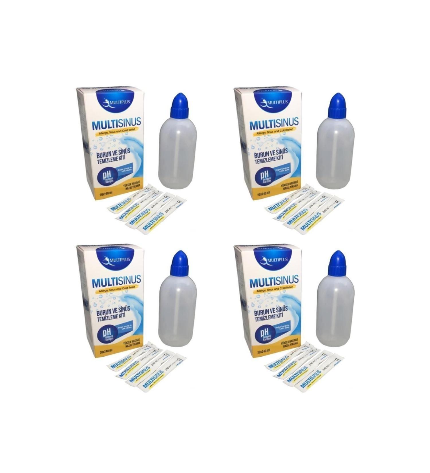 Multiplus Multi Sinus Rinse Nose and Sinus Cleaning Kit 4 Pack