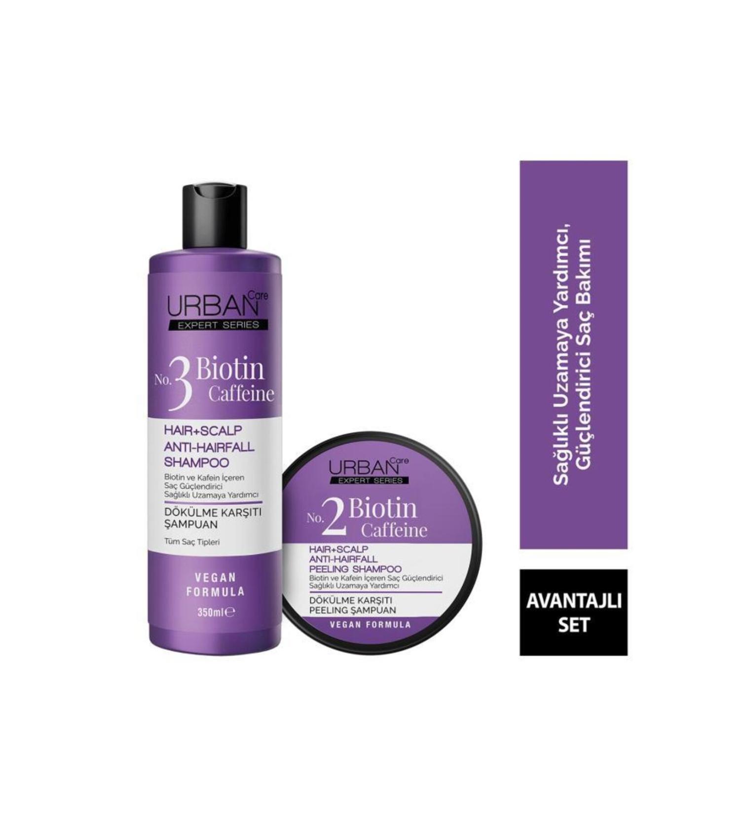 Urban Care Expert Biotin And Caffeine Anti-Hair Loss Shampoo 350ml Peeling Shampoo 200 Ml-vegan - Buy Online on GoSupps.com