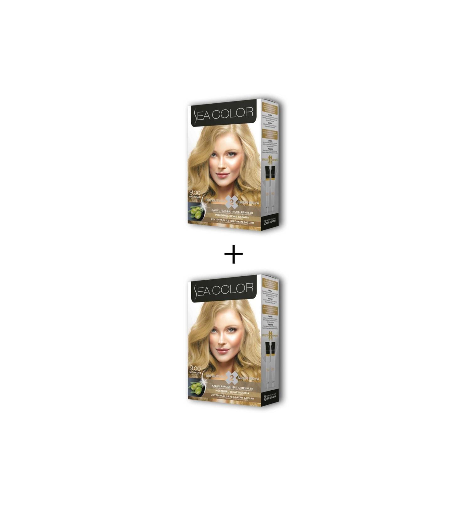 2X2 Tube Cream Hair Dye Set Intense Blonde No:9.00