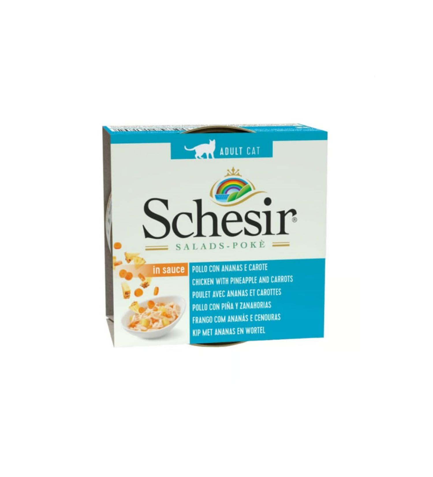 Schesir Salads Poke Chicken Pineapple Carrot Cat Salad 85 gr