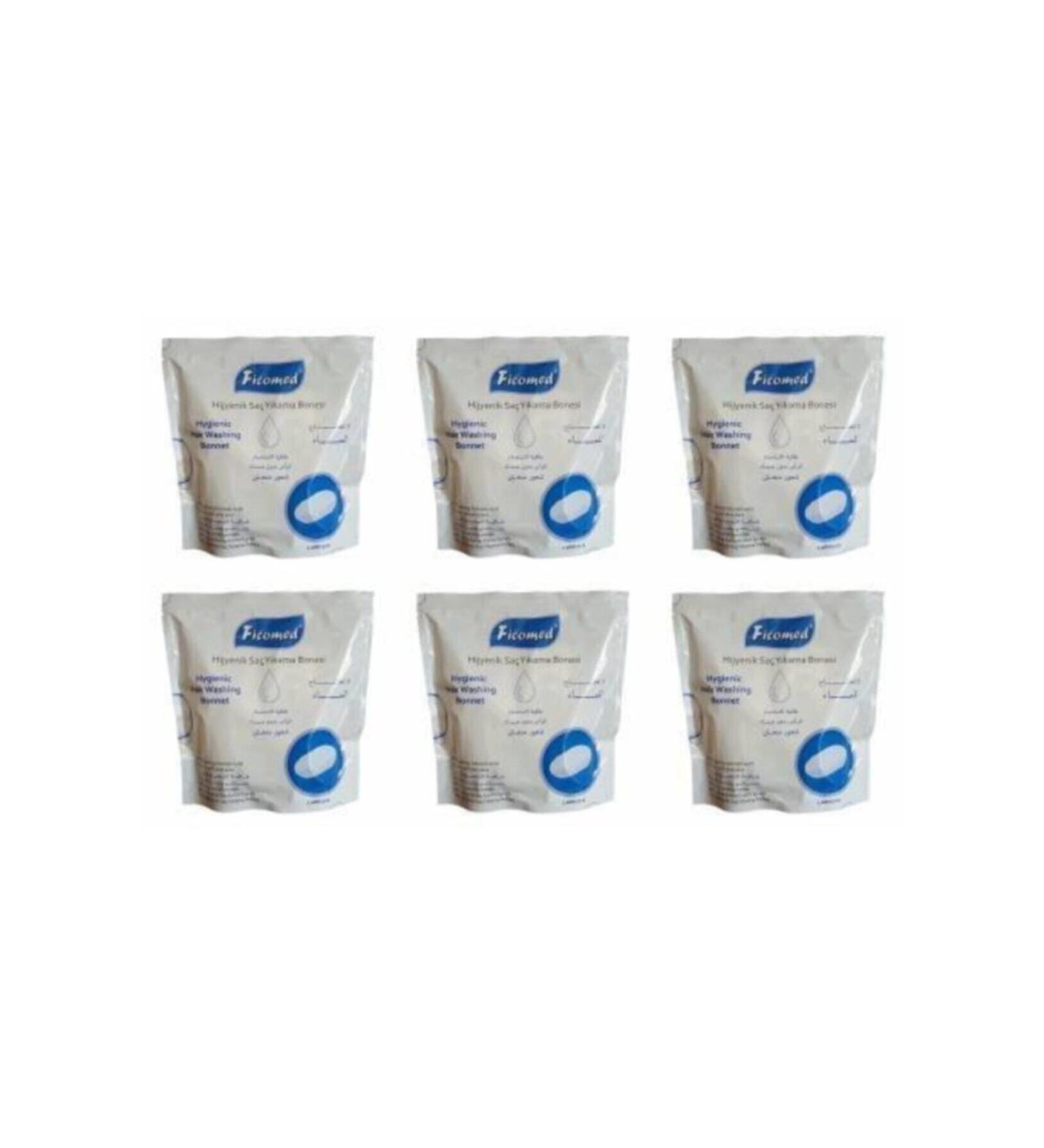 Ficomed Hygienic Hair Washing Cap 6 Pieces