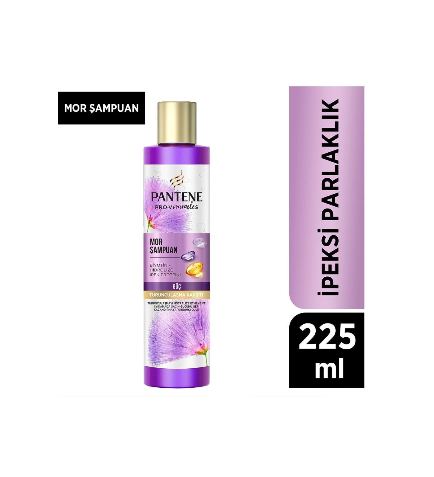 Pantene Biotin Pro-v Silky Shine Purple Shampoo 225ml. For Dyed/Highlighted Hair - Buy Online on GoSupps.com