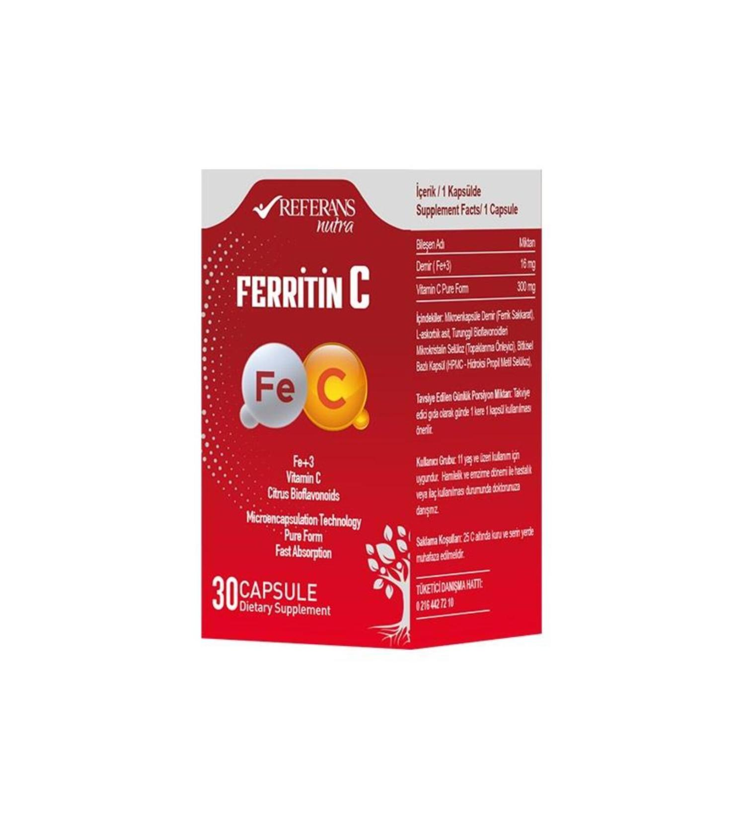 Reference Nutra Reference Ferritin C 30 Capsules