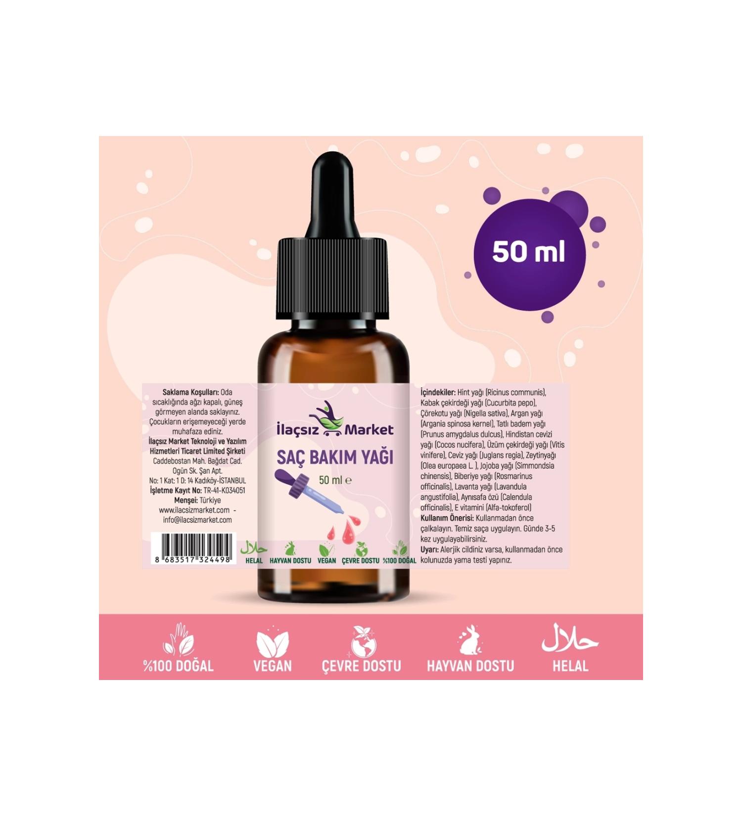 Drug-Free Market Hair Care Oil / 50 Ml