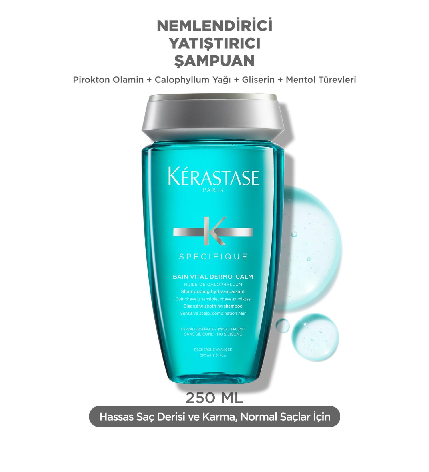 Kerastase Specifique Bain Vital Dermocalme Anti-Sensitivity Shampoo for Oily Scalps 250 ml - Buy Online on GoSupps.com
