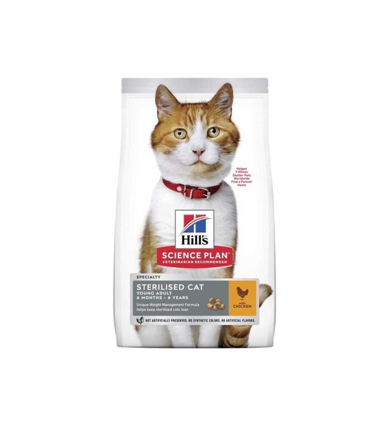Hill's Young Adult Sterilized Chicken Cat Food 3 Kg