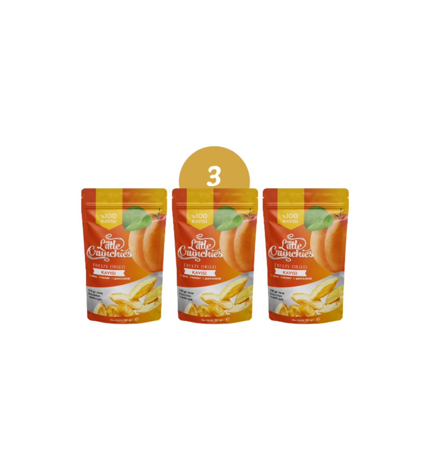 Little Crunchies Freeze Dried Apricots 3 Pack - Freeze Dried - 3x30 Gr.