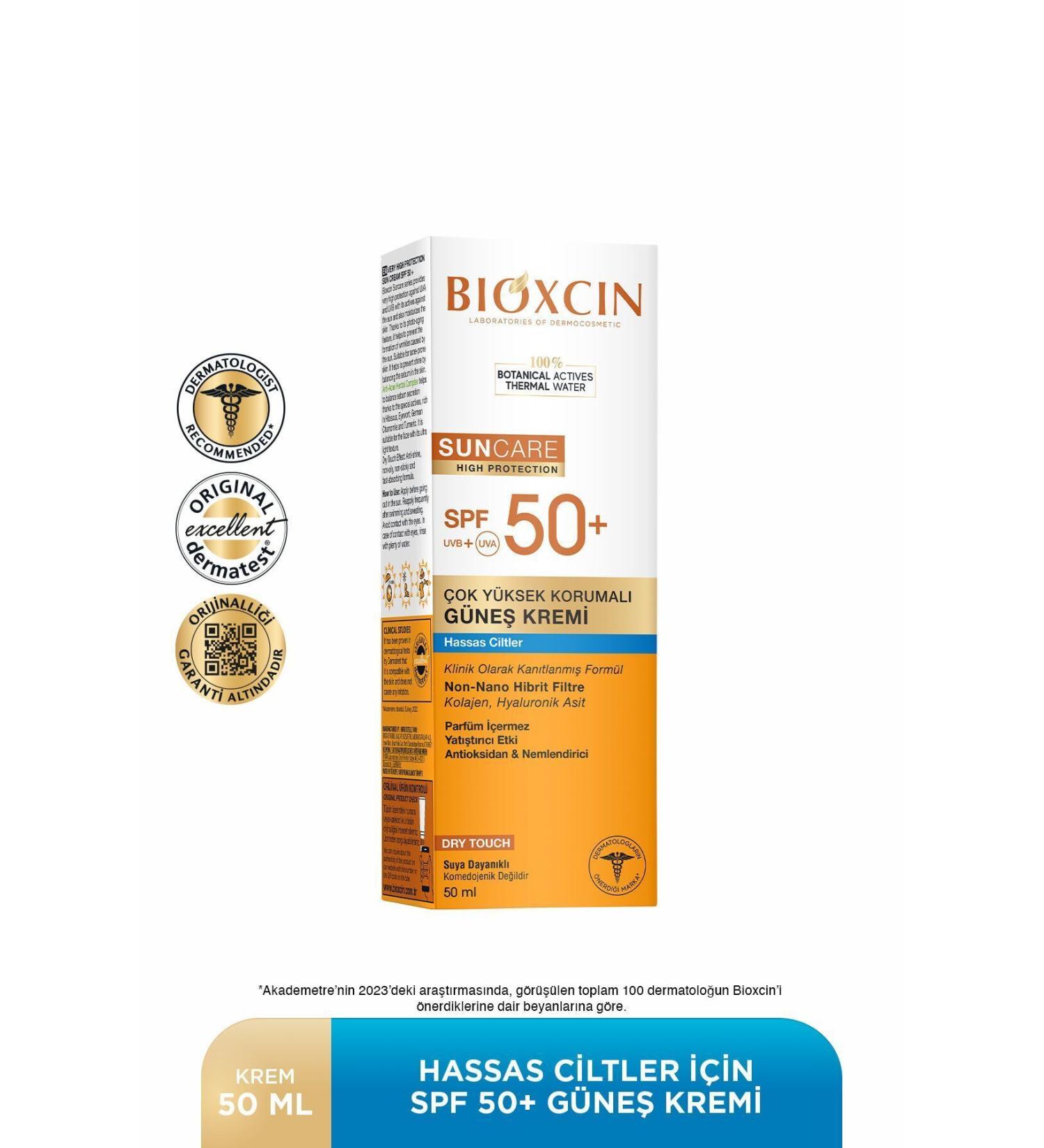 Bioxcin Sun Care Very High Protection Sun Cream for Sensitive Skin 50 SPF 50 Ml - Buy Online on GoSupps.com
