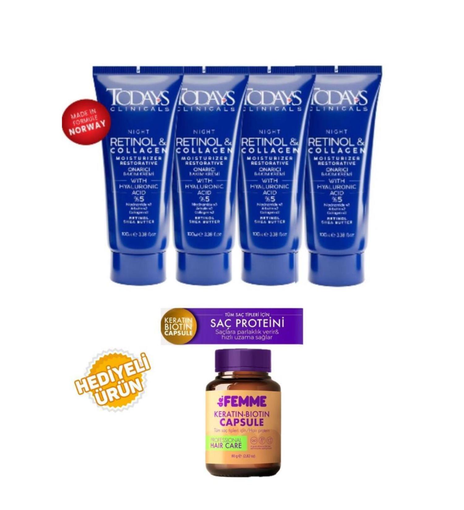 TODAYS CLINICALS Todays Clinicals Repair Cream 100ml 4 Pieces + De femme Hair Protein Gift