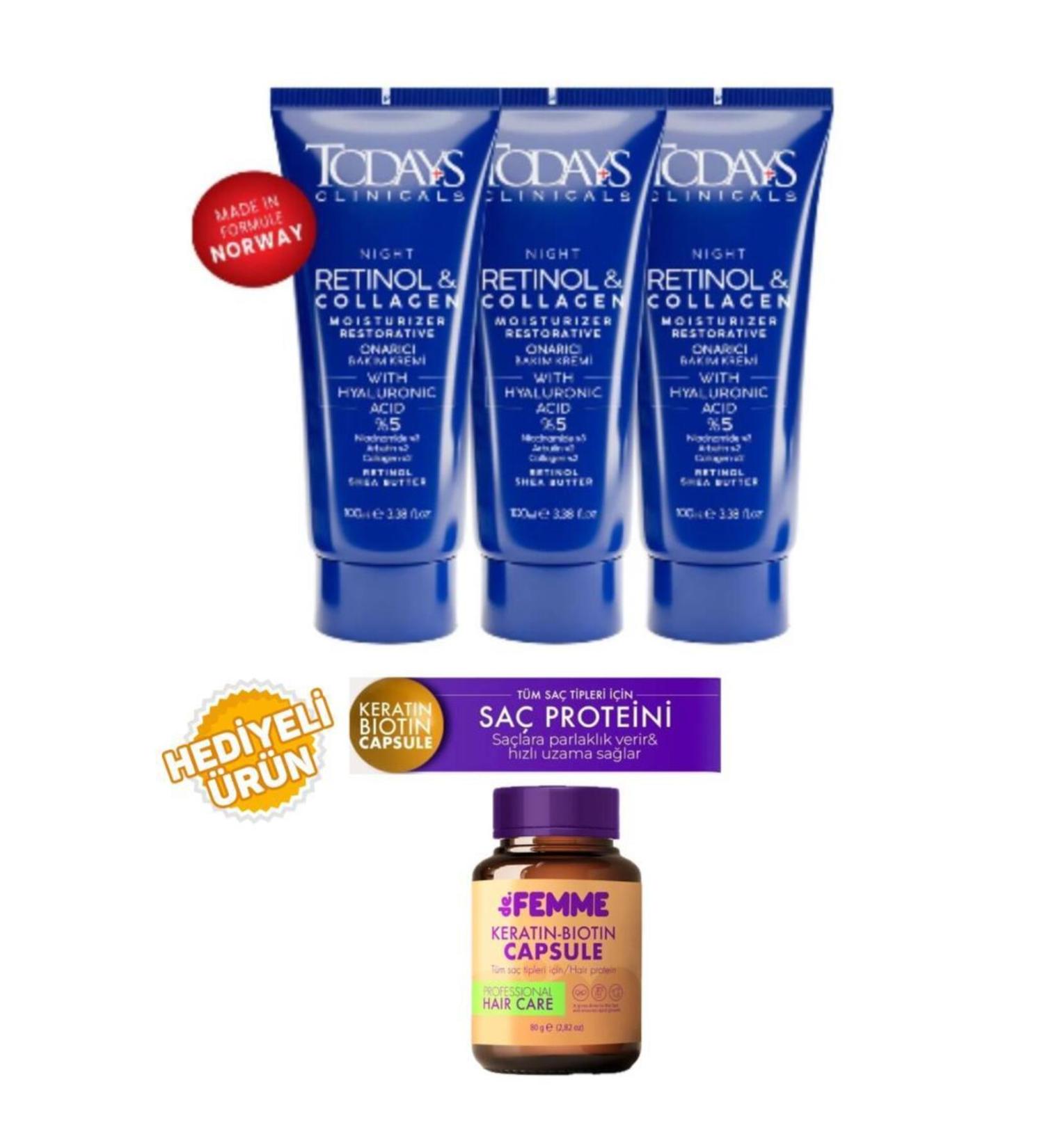 TODAYS CLINICALS Todays Clinicals Repair Cream 100ml 3 Pieces + De femme Hair Protein Gift