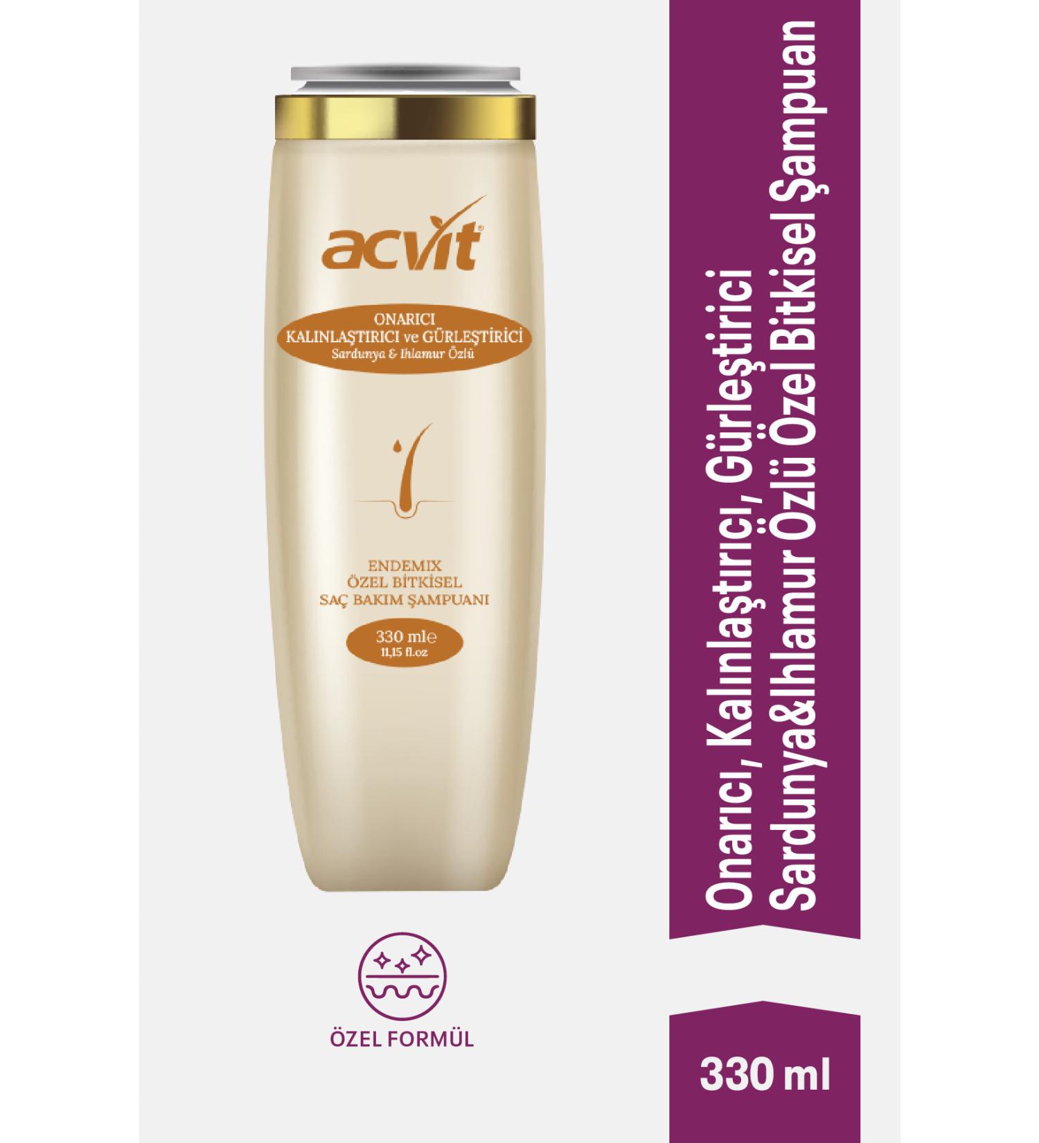 Acvit Repairing Thickening Thickening Geranium & Linden Extract Special Herbal Shampoo - 330 ml - Buy Online on GoSupps.com