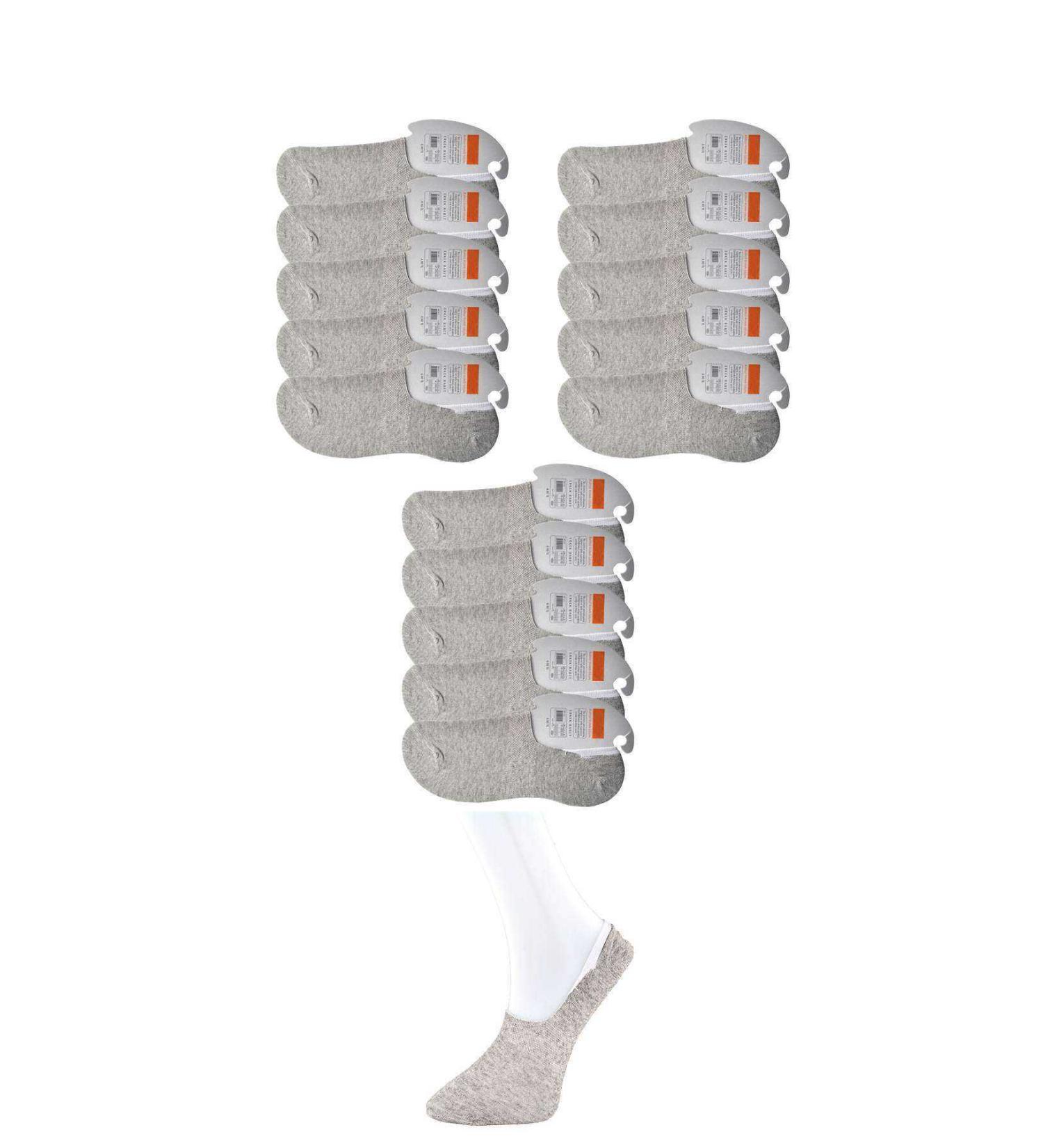 Skygo Gray Men's Ballerina Socks 15 pairs