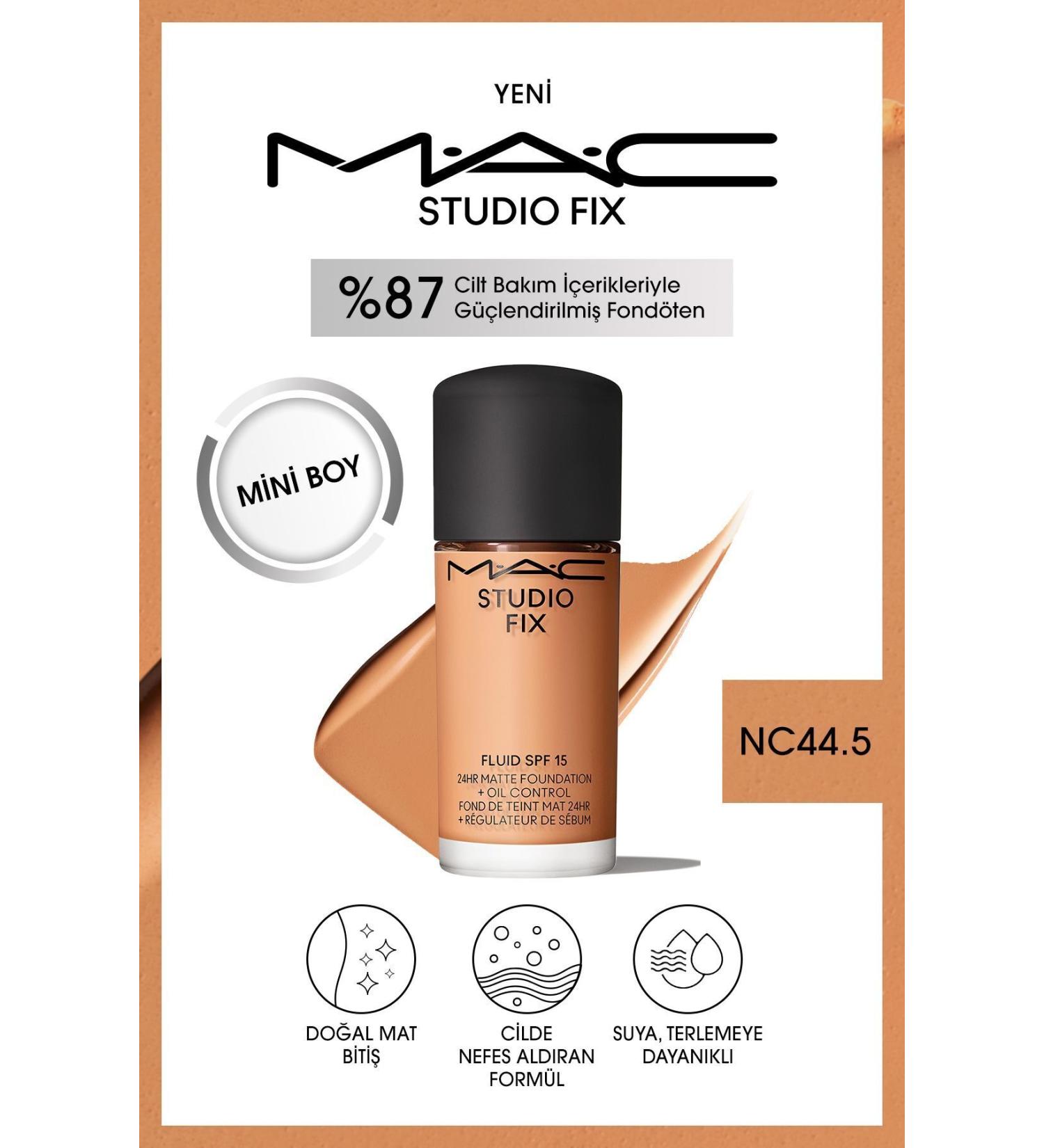 Mac Mini Matte Foundation with Hyaluronic Acid that Lets the Skin Breathe SPF 15-NC44.5 15 ml Passi.3183