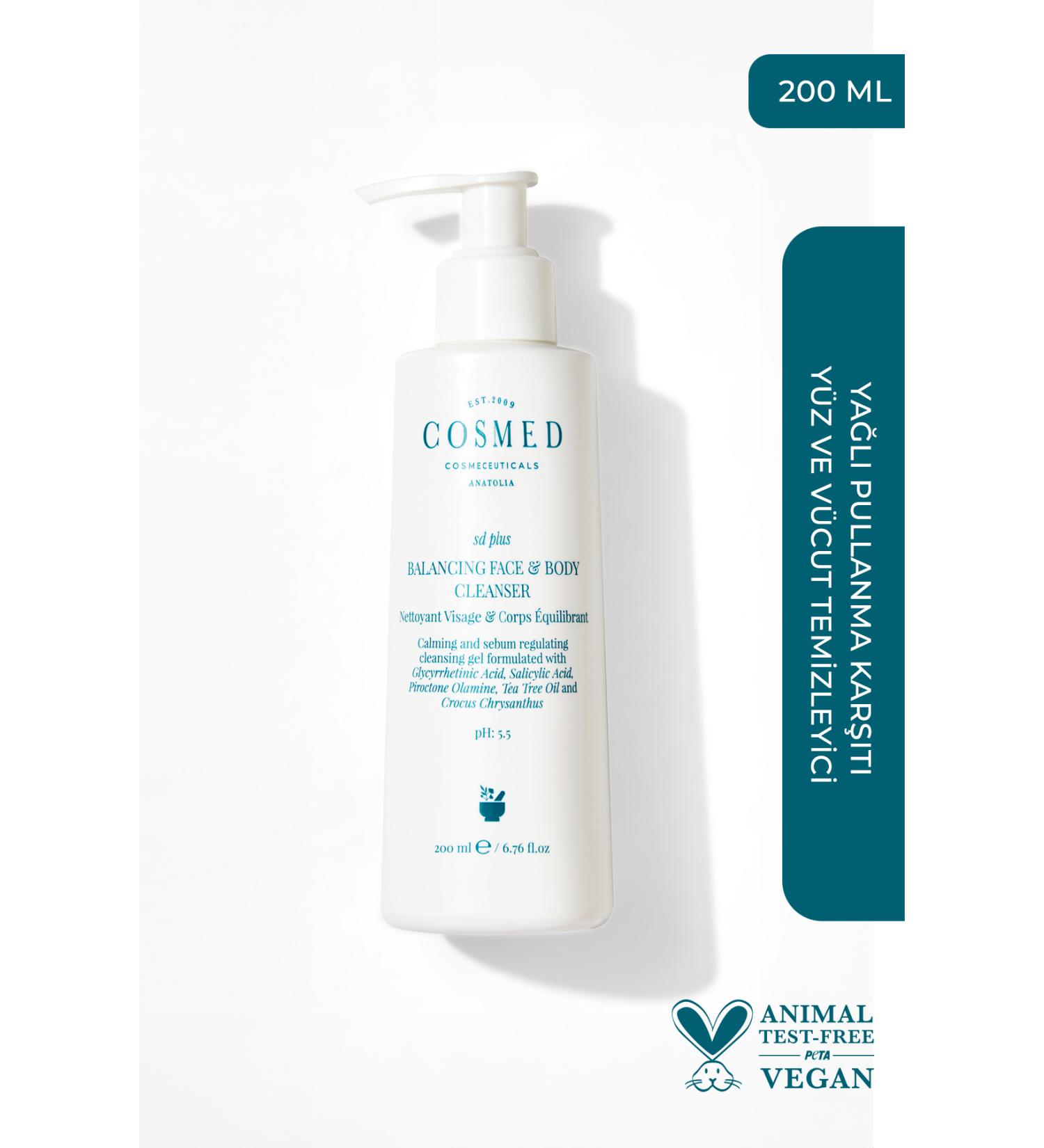 COSMED Sd Plus Balancing Face And Body Cleanser 200 ml