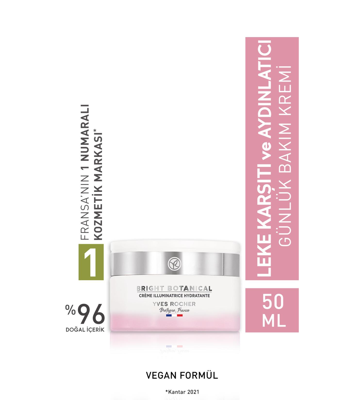 Yves Rocher Bright Botanical-Anti-Stain Brightening Tone-Equalizing Daily Care Cream-50ml - Buy Online on GoSupps.com