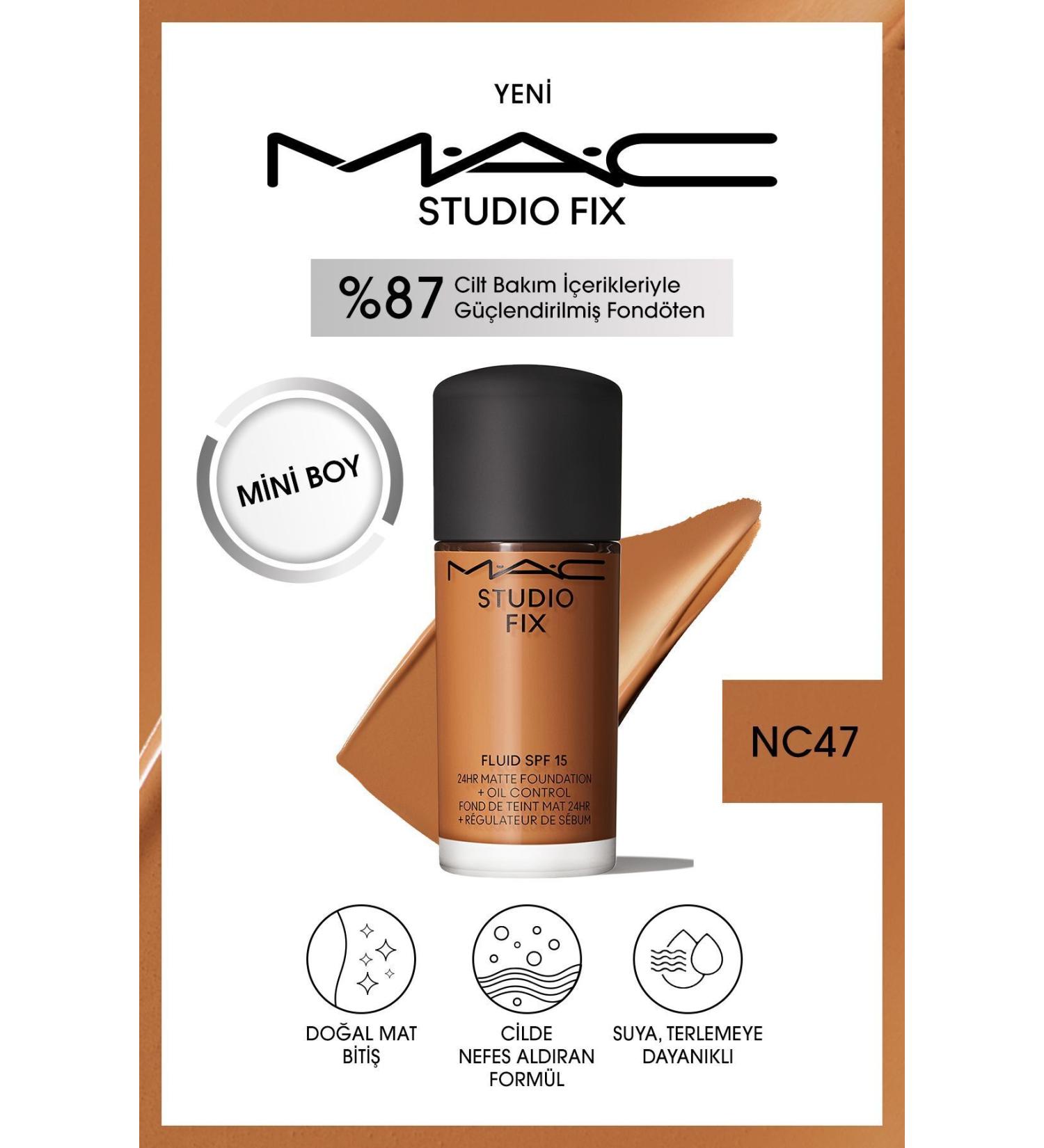 Mac Skin Breathing Hyaluronic Acid Mini Matte Foundation SPF 15 -NC47- 15 ml Passi.3164