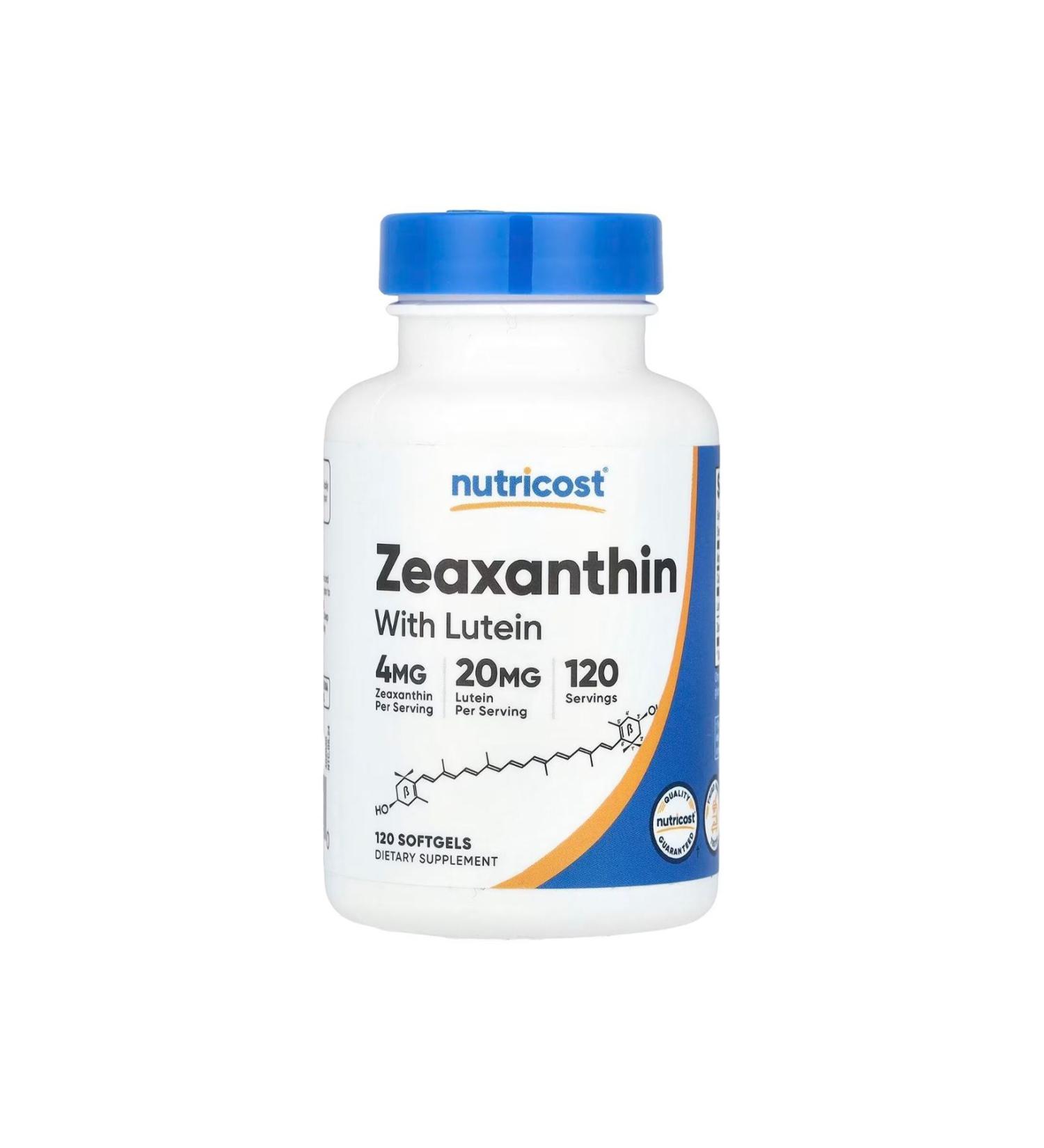 Nutricost Zeaxanthin With Lutein 120 Softgels