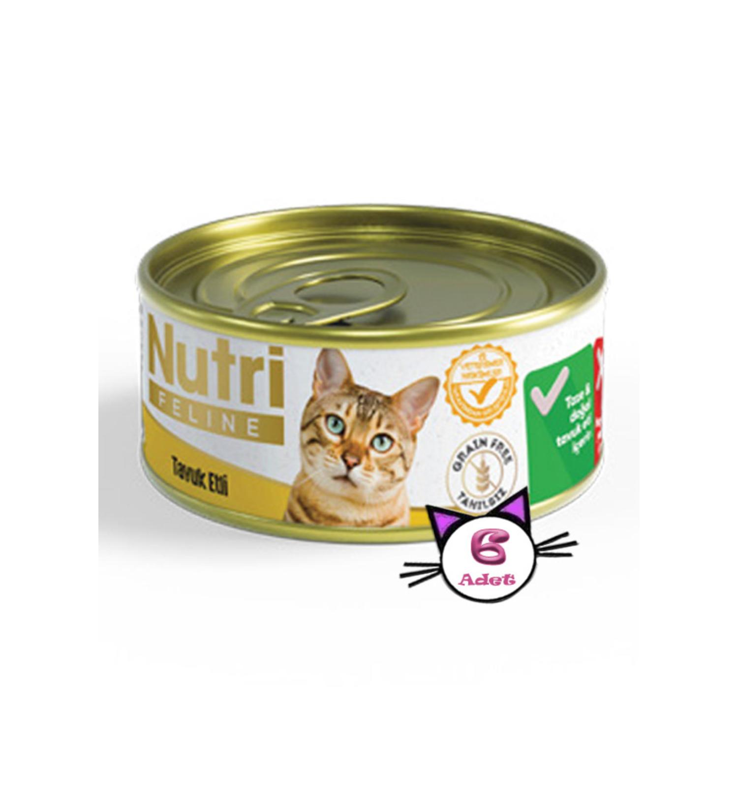 Nutri Feline 85gr Chicken Meat Grain-Free 6pcs Wet Cat Food