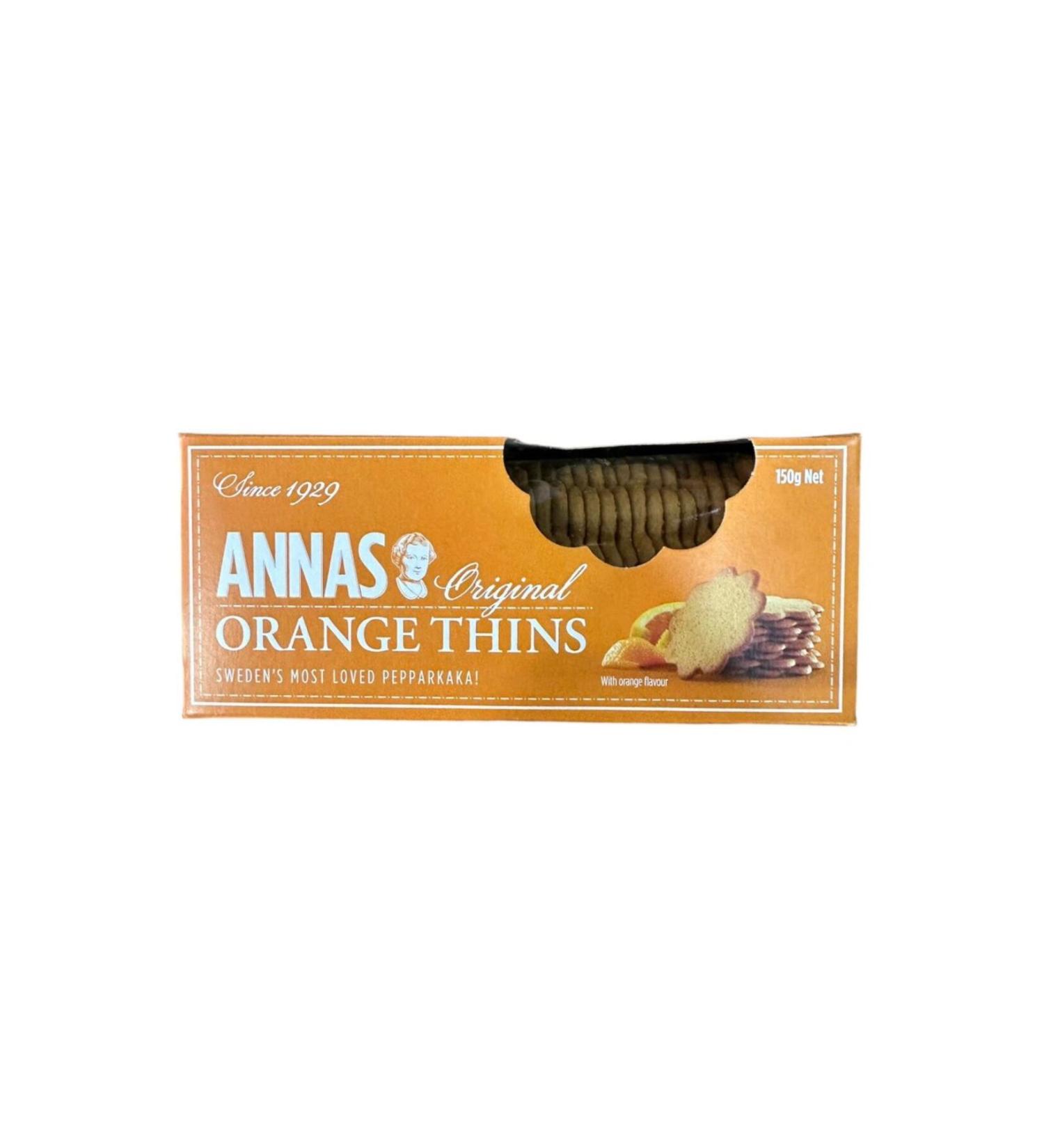Transmed ANNAS ORANGE THINS (ORANGE) 150 GR * PACK OF 12