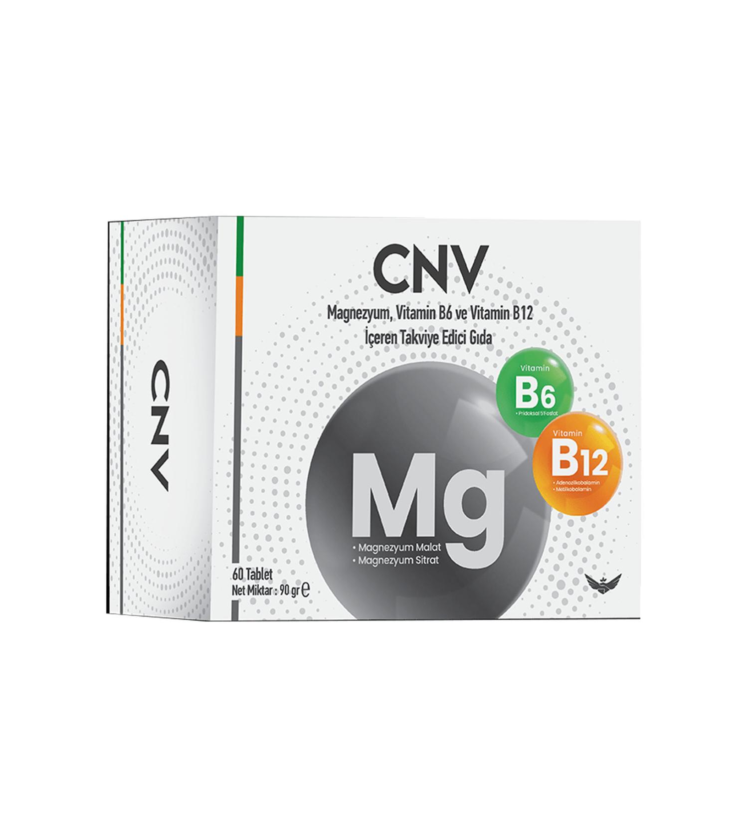 CONVITA Magnesium Vitamin B6 And Vitamin B12 60 Tablets
