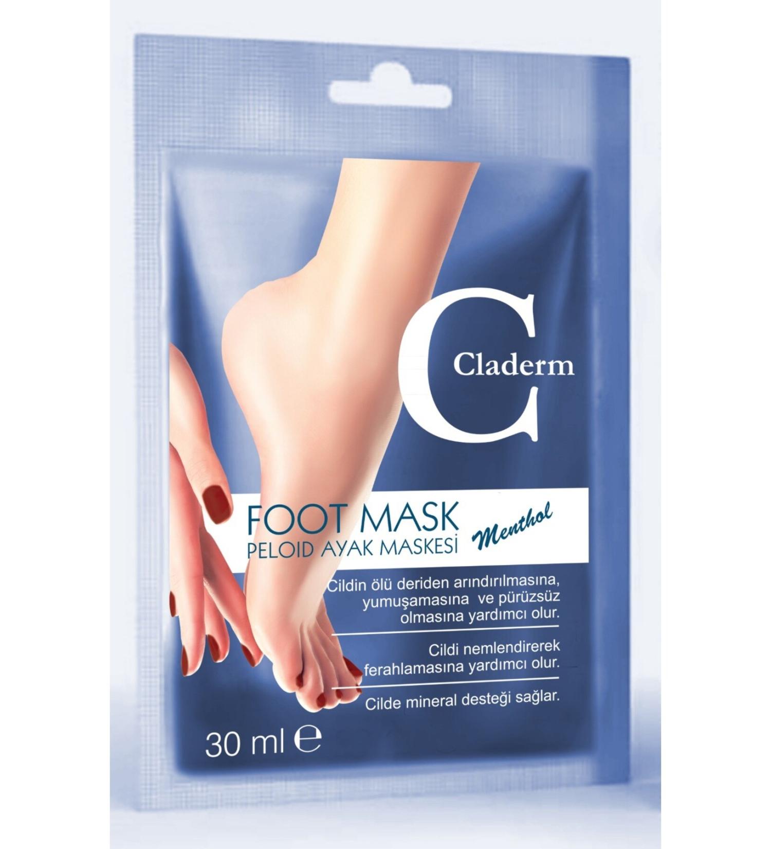 Claderm Peloid Foot Mask 30ml. Menthol