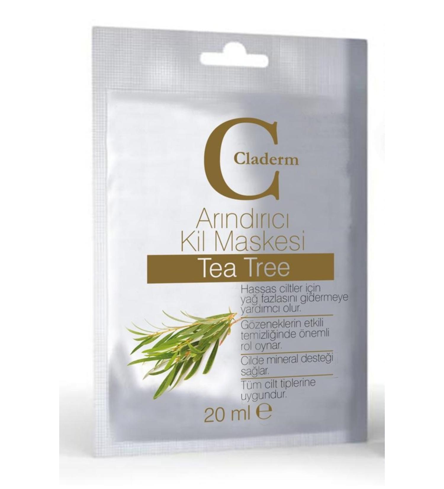 Claderm Clay Mask 20 ml Sachet Tea Tree