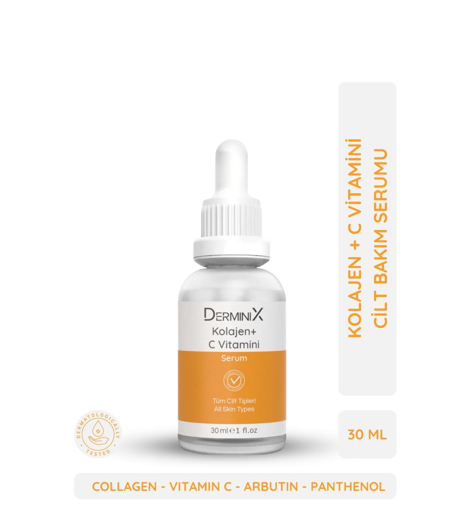 Derminix Collagen Vitamin C Serum (COLLAGEN C VITAMIN SERUM) - Buy Online on GoSupps.com